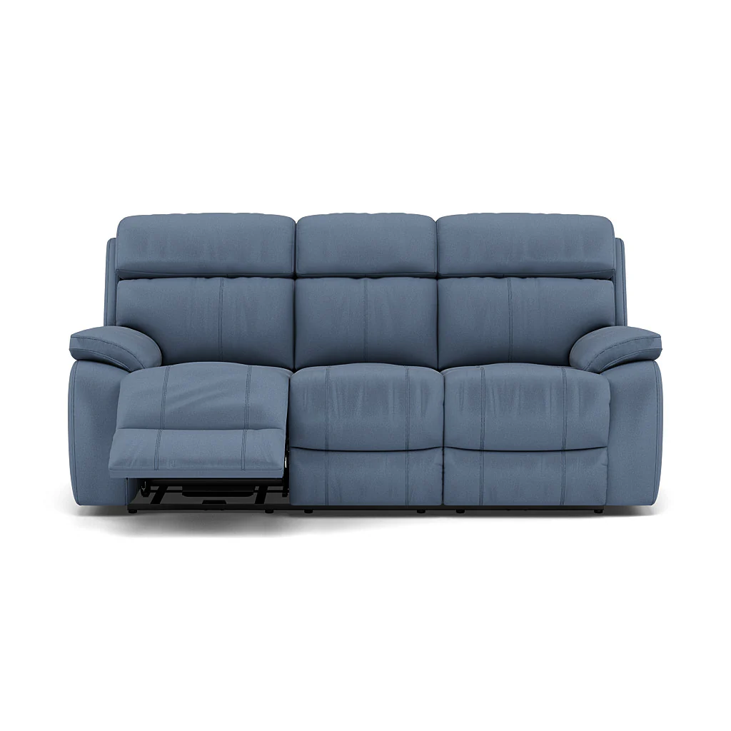 Galaxy 3 Seater Recliner Sofa - 3 Seater Sofa 2 Power Recliners Fabric - Power Recliner with USB - Image 11