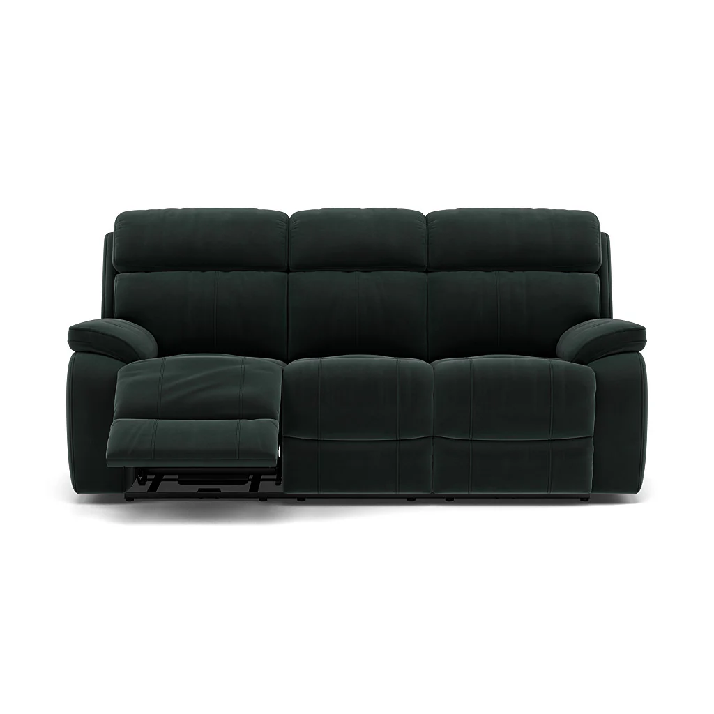 Galaxy 3 Seater Recliner Sofa - 3 Seater Sofa 2 Power Recliners Fabric - Power Recliner with USB - Image 12