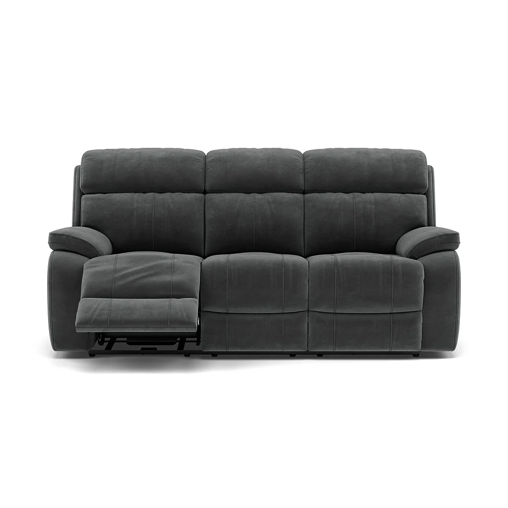 Galaxy 3 Seater Recliner Sofa - 3 Seater Sofa 2 Power Recliners Fabric - Power Recliner with USB - Image 14