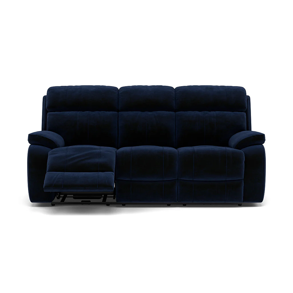 Galaxy 3 Seater Recliner Sofa - 3 Seater Sofa 2 Power Recliners Fabric - Power Recliner with USB - Image 15