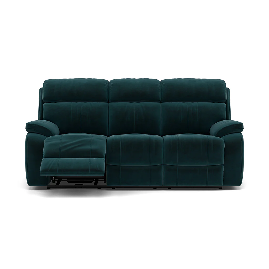 Galaxy 3 Seater Recliner Sofa - 3 Seater Sofa 2 Power Recliners Fabric - Power Recliner with USB - Image 16