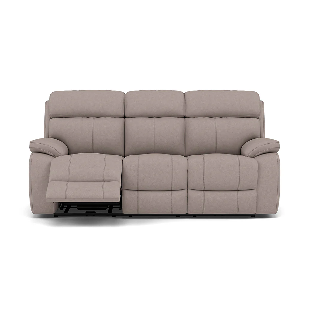 Galaxy 3 Seater Recliner Sofa - 3 Seater Sofa 2 Power Recliners Fabric - Power Recliner with USB - Image 3