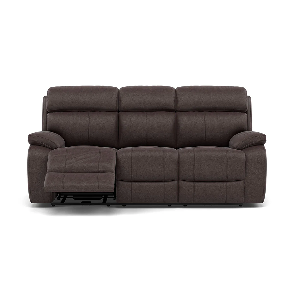 Galaxy 3 Seater Recliner Sofa - 3 Seater Sofa 2 Power Recliners Fabric - Power Recliner with USB - Image 4