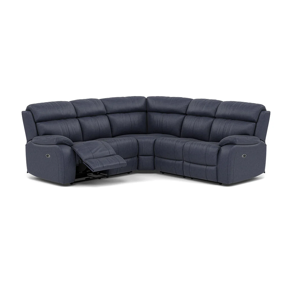 Galaxy Corner Recliner Sofa - Combination 3 2 Corner 2 with 2 Power Recliners Fabric - Left Hand Facing - Power Recliner with USB - Image 10