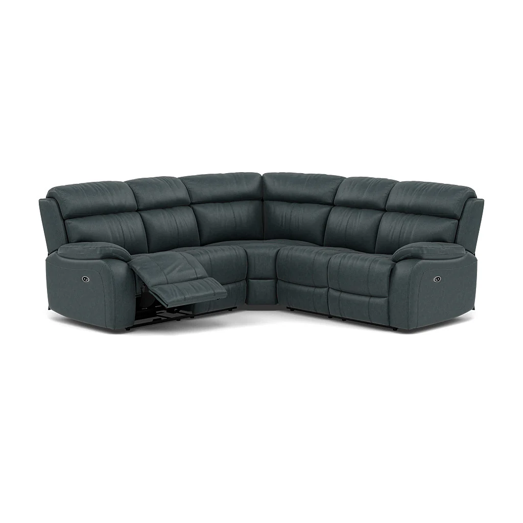 Galaxy Corner Recliner Sofa - Combination 3 2 Corner 2 with 2 Power Recliners Fabric - Left Hand Facing - Power Recliner with USB - Image 11