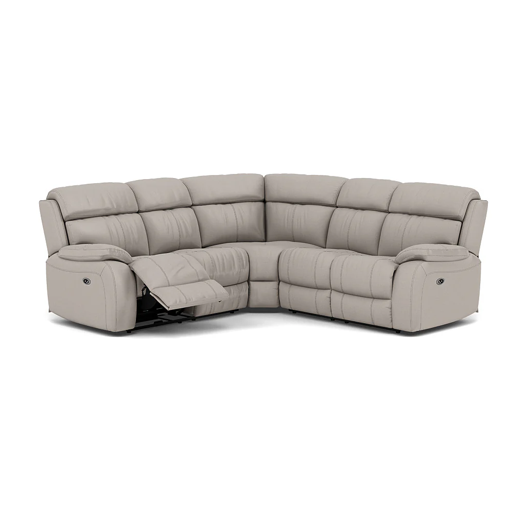 Galaxy Corner Recliner Sofa - Combination 3 2 Corner 2 with 2 Power Recliners Fabric - Left Hand Facing - Power Recliner with USB - Image 12