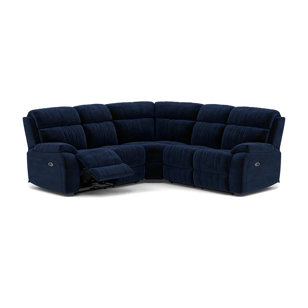Galaxy Corner Recliner Sofa - Combination 3 2 Corner 2 with 2 Power Recliners Fabric - Left Hand Facing - Power Recliner with USB - Image 17