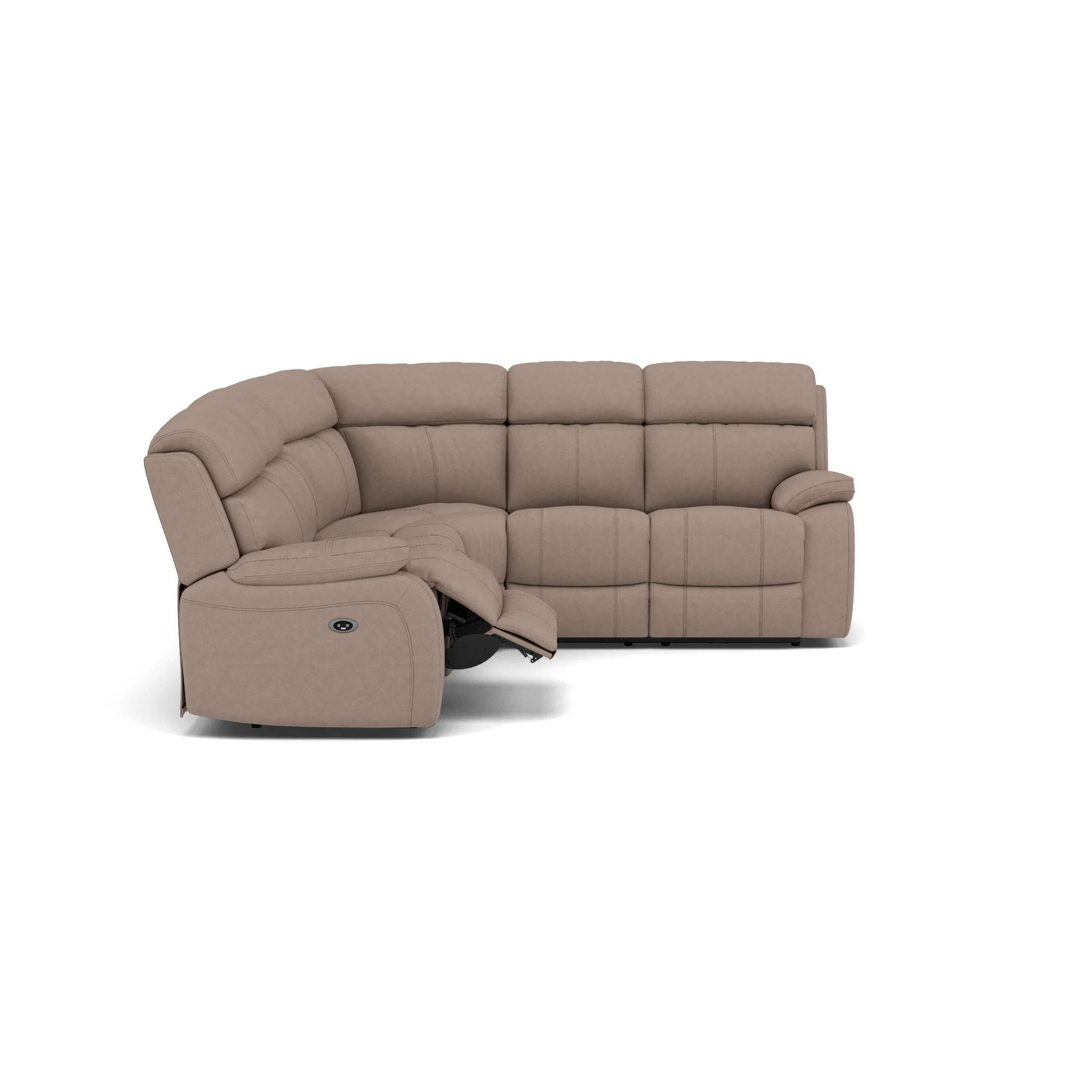 Galaxy Corner Recliner Sofa - Combination 3 2 Corner 2 with 2 Power Recliners Fabric - Left Hand Facing - Power Recliner with USB - Image 3