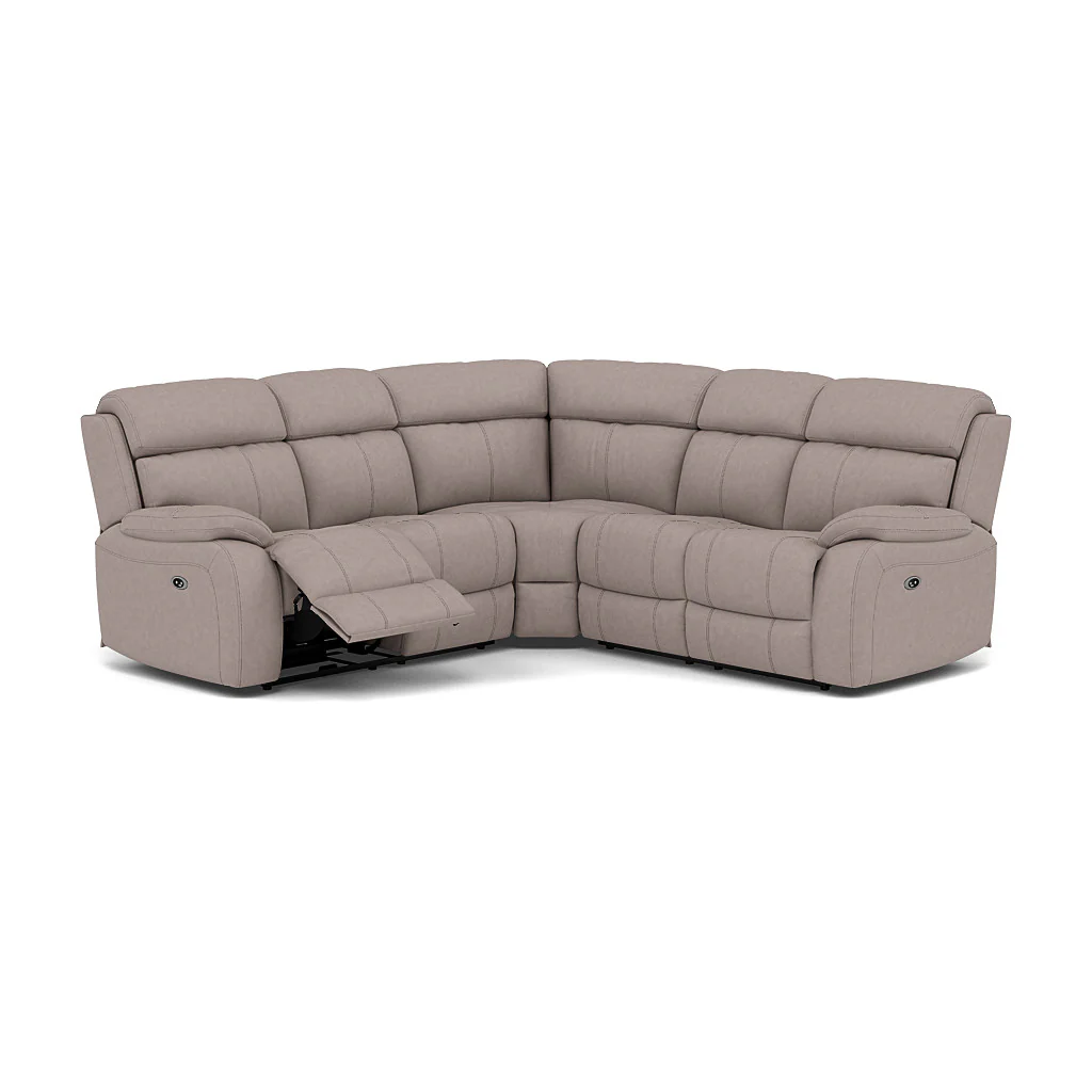 Galaxy Corner Recliner Sofa - Combination 3 2 Corner 2 with 2 Power Recliners Fabric - Left Hand Facing - Power Recliner with USB - Image 5