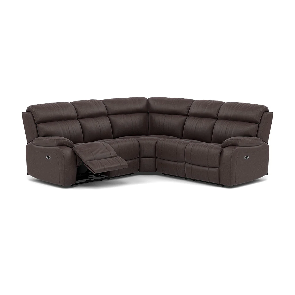 Galaxy Corner Recliner Sofa - Combination 3 2 Corner 2 with 2 Power Recliners Fabric - Left Hand Facing - Power Recliner with USB - Image 6