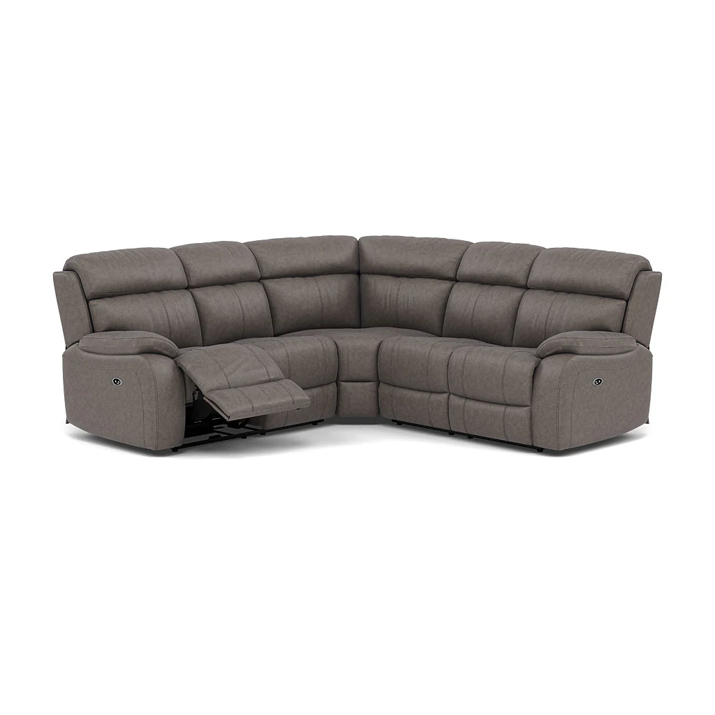 Galaxy Corner Recliner Sofa - Combination 3 2 Corner 2 with 2 Power Recliners Fabric - Left Hand Facing - Power Recliner with USB - Image 7