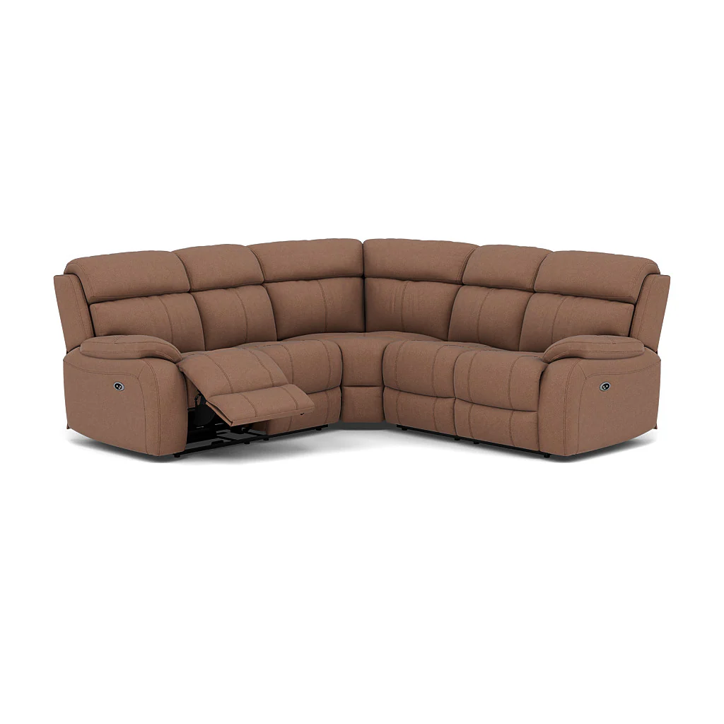 Galaxy Corner Recliner Sofa - Combination 3 2 Corner 2 with 2 Power Recliners Fabric - Left Hand Facing - Power Recliner with USB - Image 8