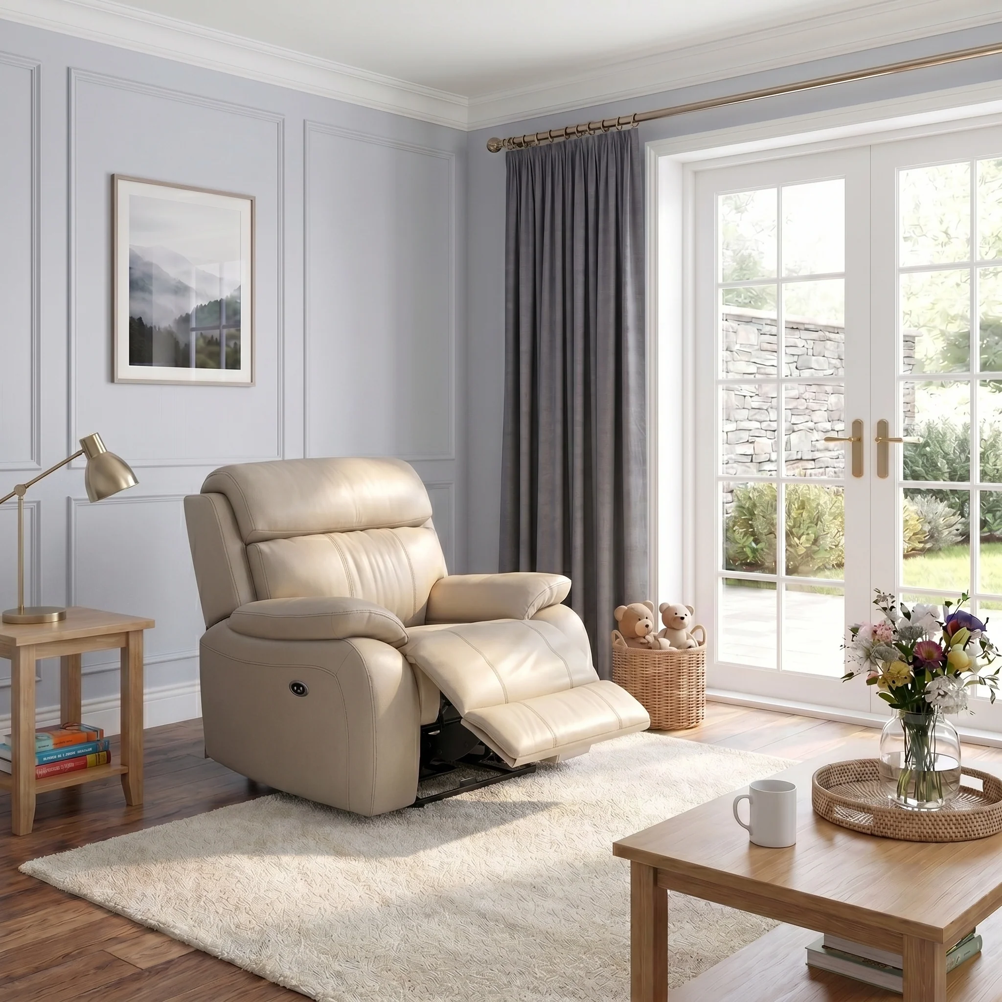 Galaxy Recliner Armchair - Manual Recliner Chair Fabric - Manual Recliner - Image 2