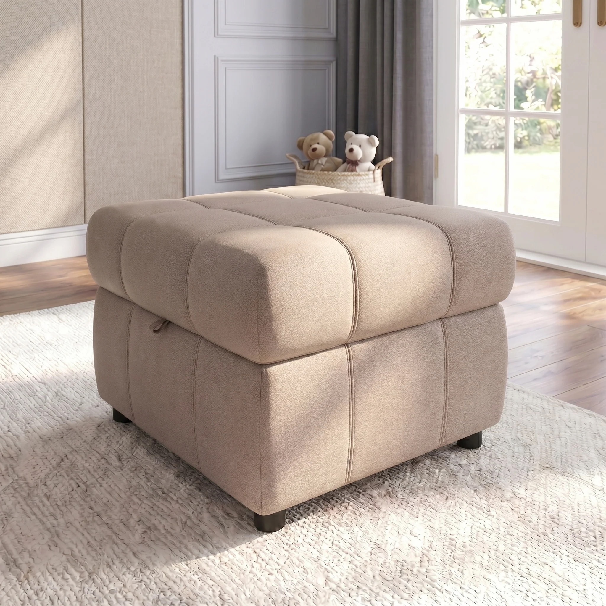 Galaxy Storage Footstool - Storage Foostool Fabric - Image 2