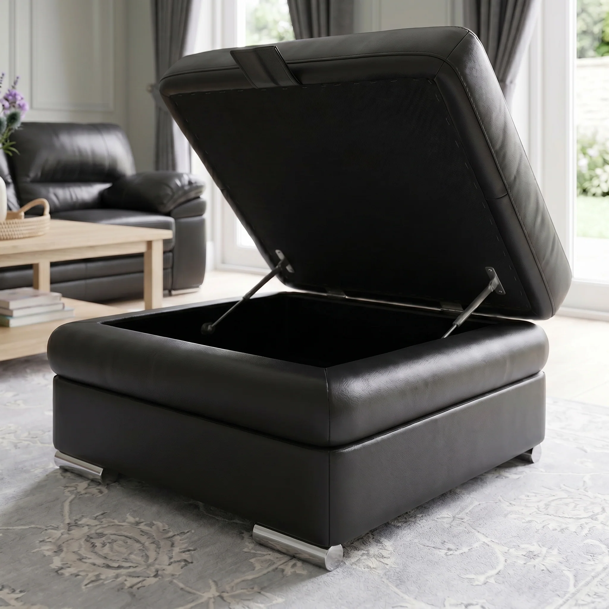 Gino Storage Footstool - Storage Stool Cat 55 - Image 2