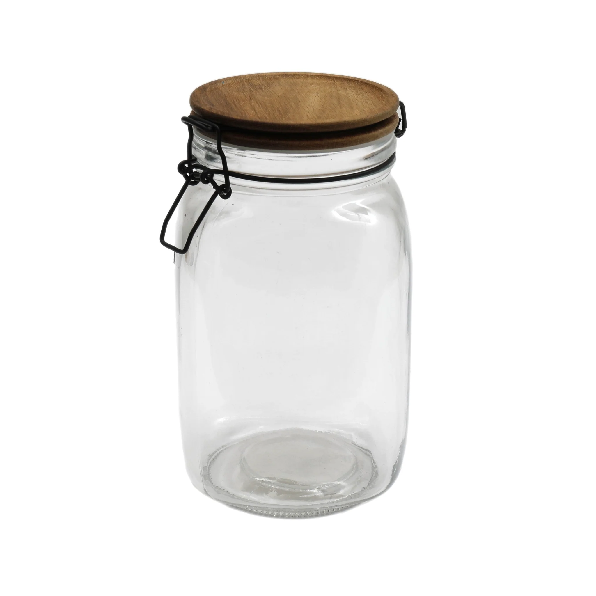 Glass Jar & Acacia Lid 11X19CM - Glass Jar & Acacia Lid 11X19CM