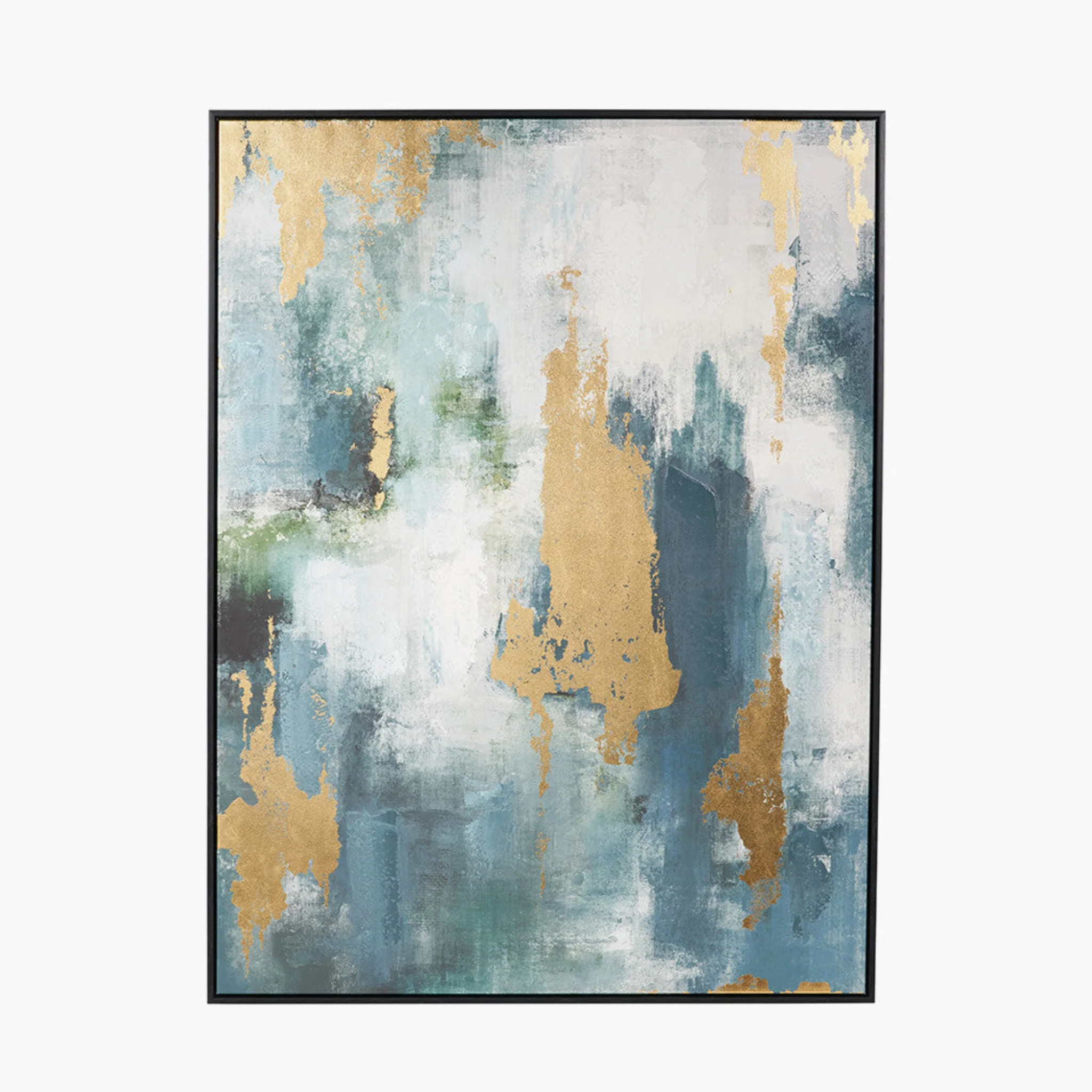 Gold & Blue Tone Abstract Canvas - Gold & Blue Tone Abstract Canvas 90x120CM - Image 5