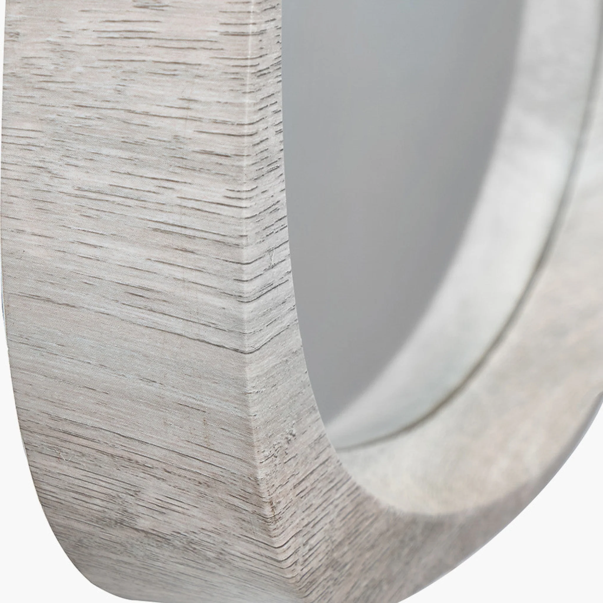 Grey Oak Wood Curved Wall Mirror - Grey Oak Wood Curved Wall Mirror 67x58CM - Image 4