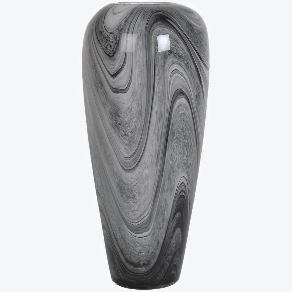 Grey Swirl Vase Small - Grey Swirl Vase 37CM