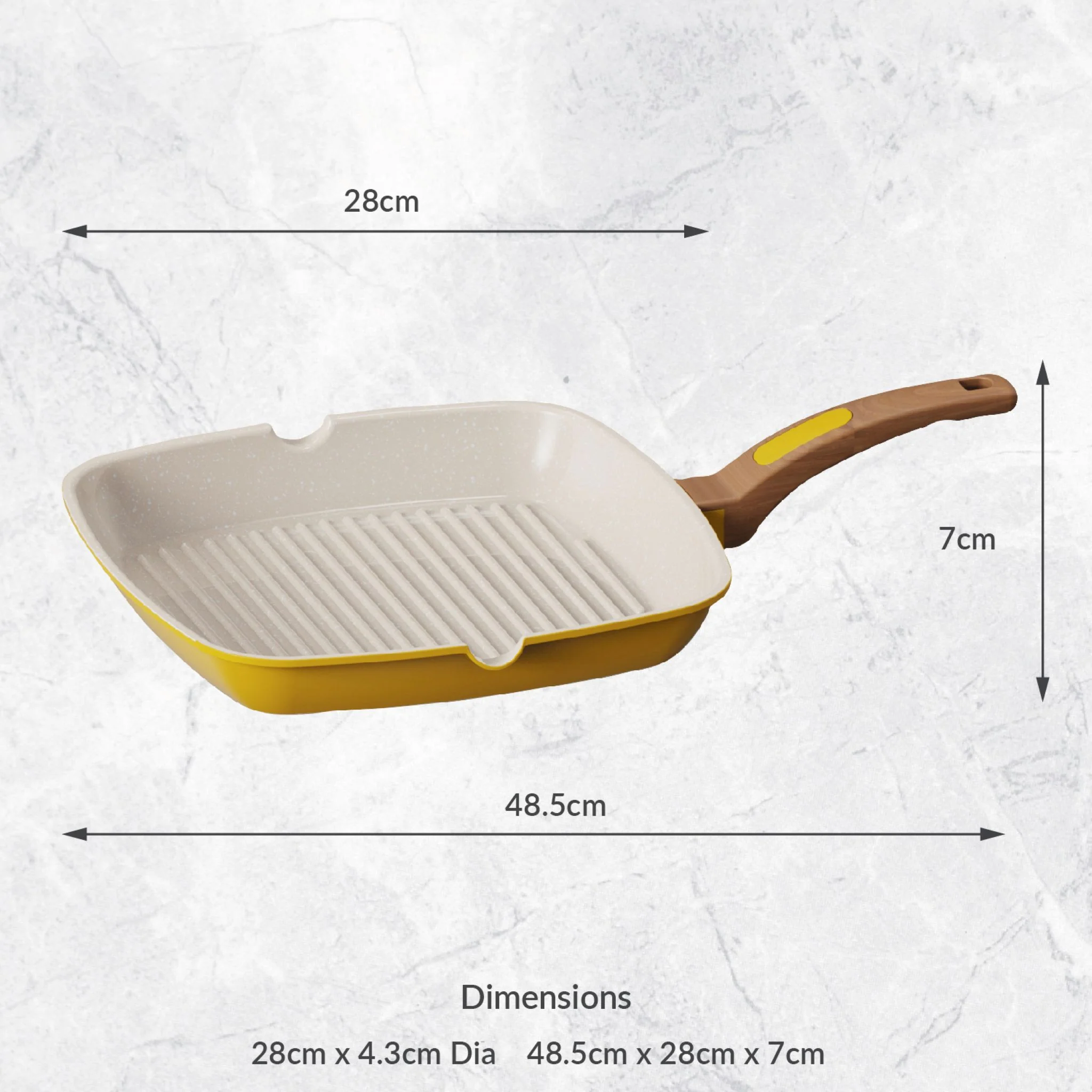 Grill Pan Yellow - Grill Pan 28CM Marigold - Image 2