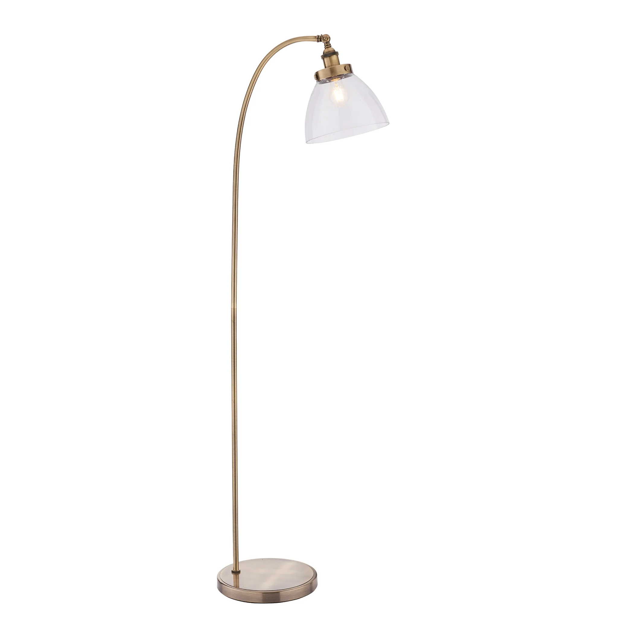 Hansen Antique Brass Floor Lamp - DHD Hansen Floor Lamp Antique Brass - Image 4