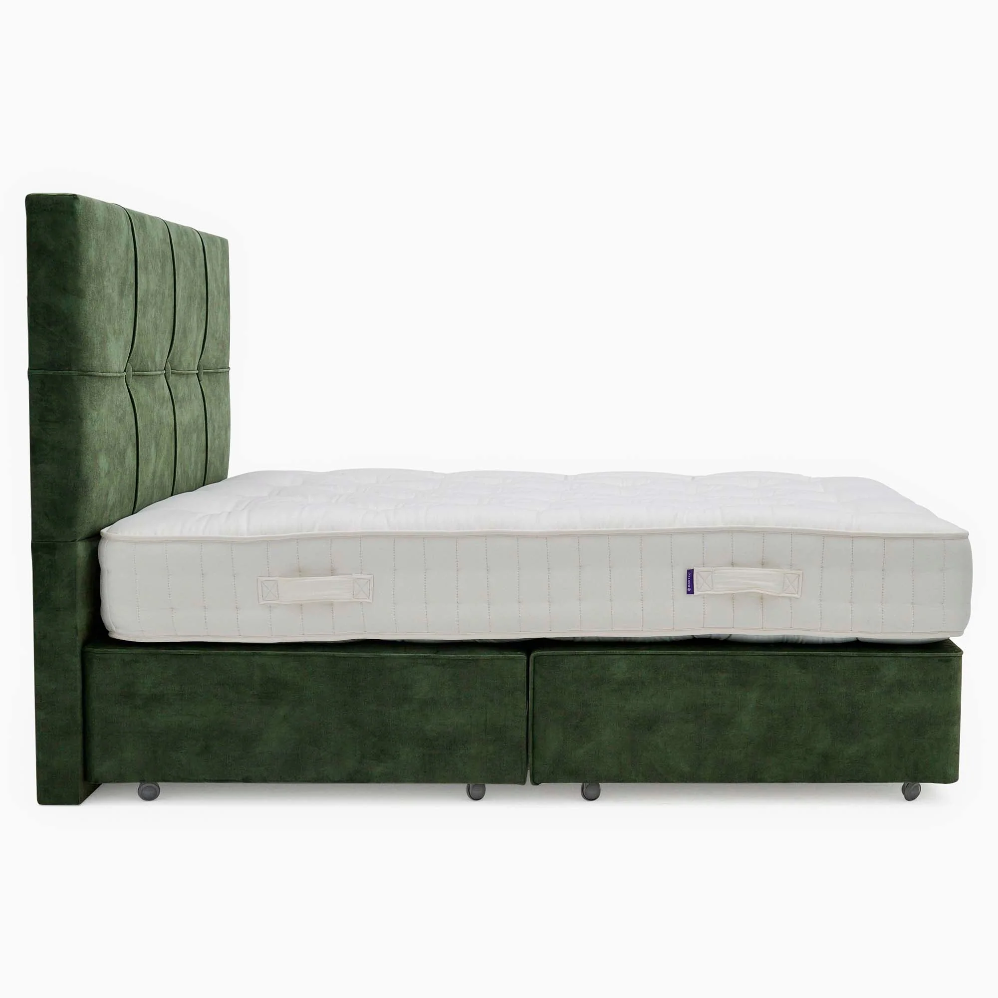 Harrison Spinks Sen Divan Bed Set - Padded Top Divan Set 150 x 200cm Z&L - King Size Zip & Link - Image 3