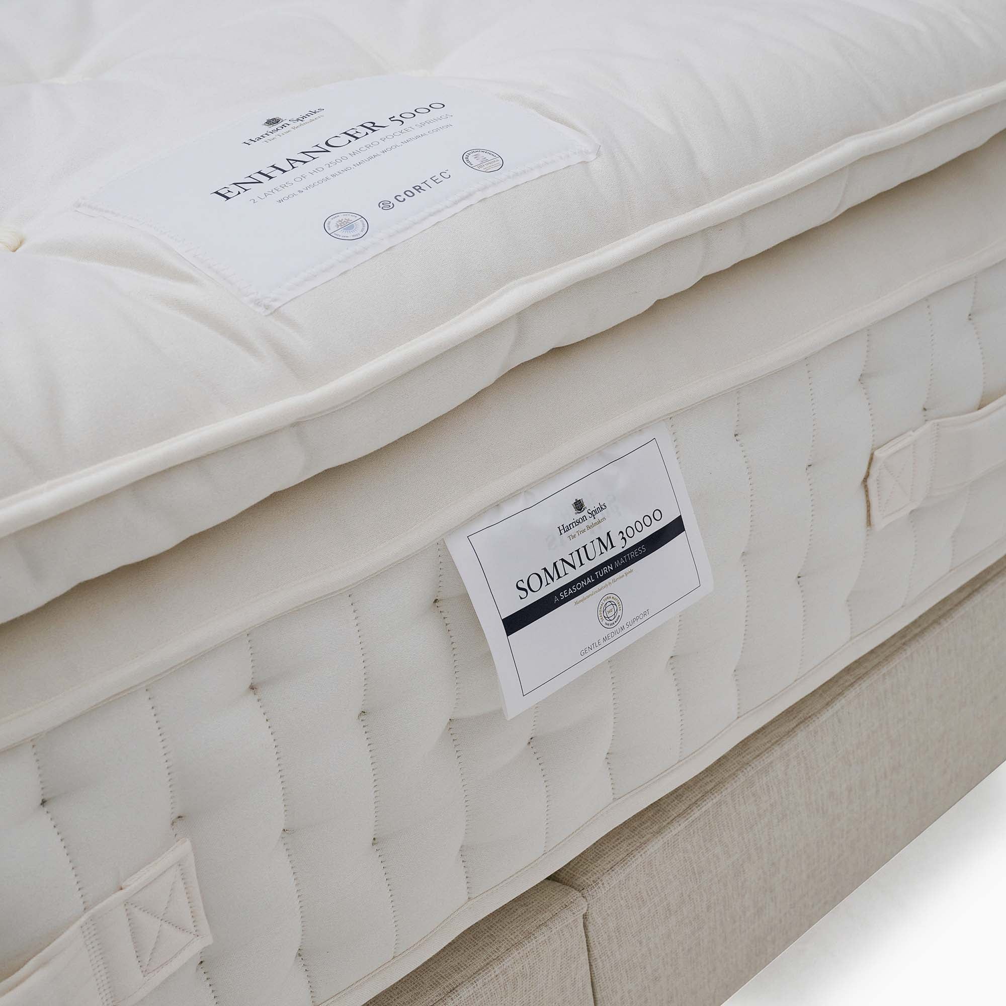 Harrison Spinks Somnium Luxury Bed Divan Set - Shallow True Edge Divan Set Incl Enhancer 5000 180 x 200cm Z&L - Super King Zip & Link - Image 4
