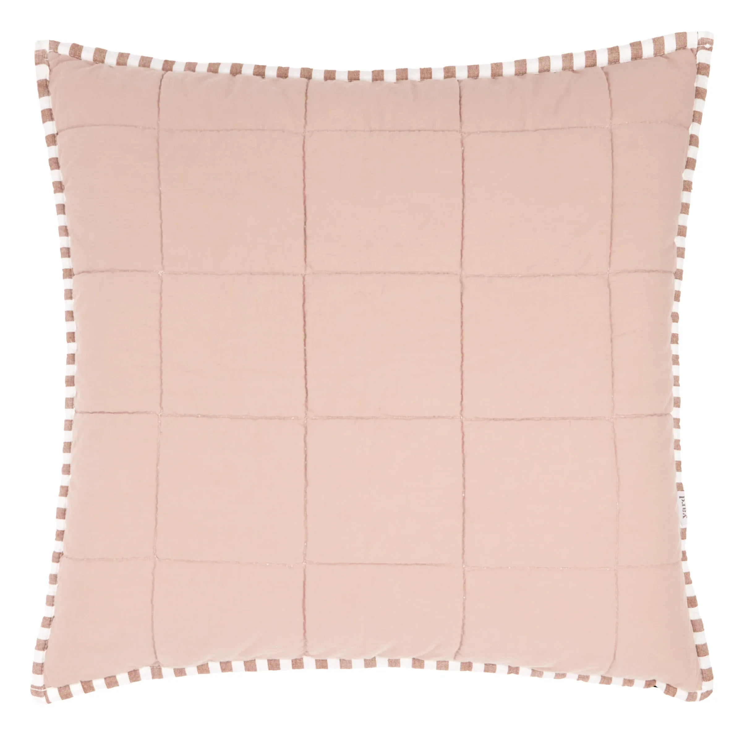 Hebden Stripe Brown Square Cushion - Hebden Stripe 55X55CM Cushion Pecan/Cotta