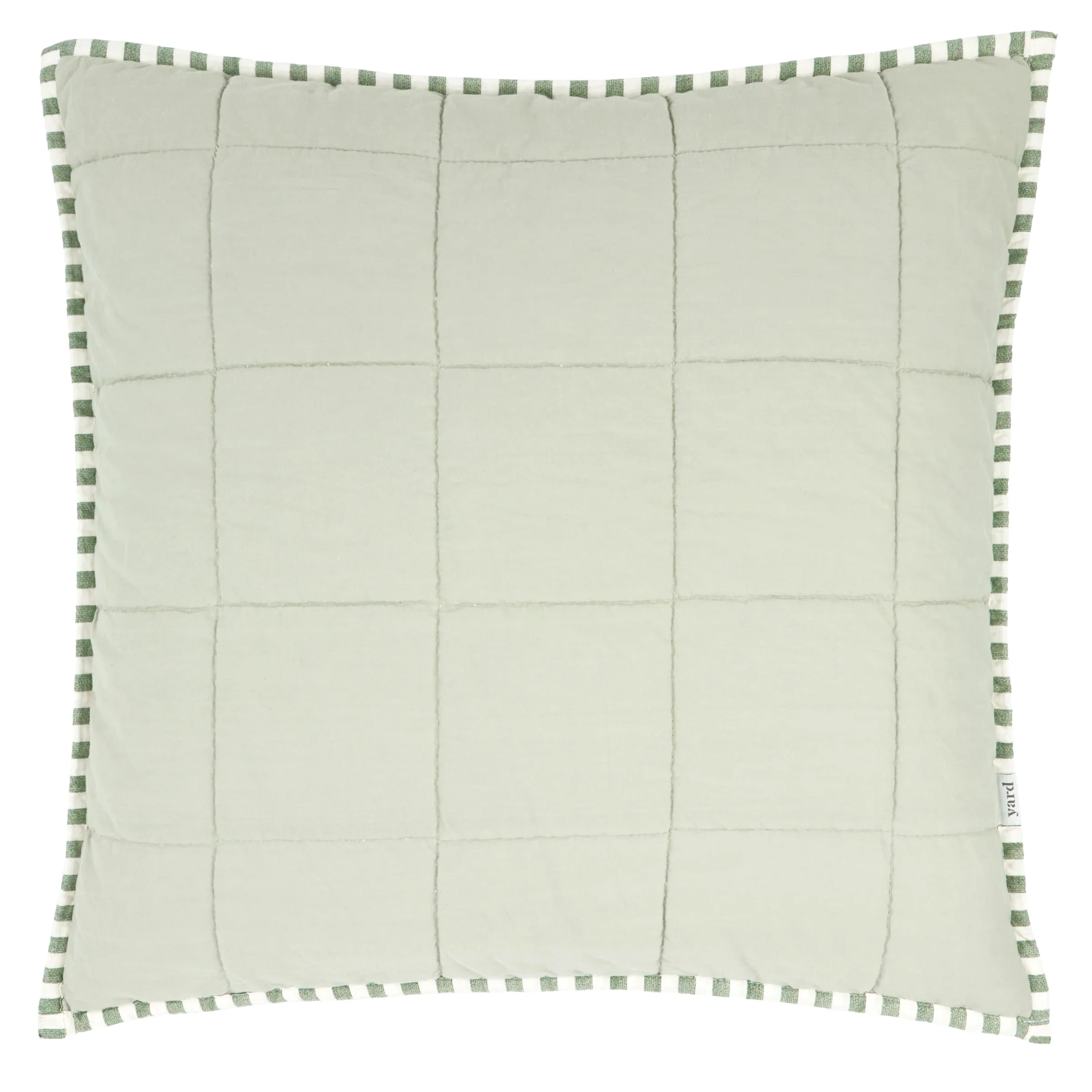 Hebden Stripe Green Square Cushion - Hebden Stripe 55X55CM Cushion Forest/Bay Green