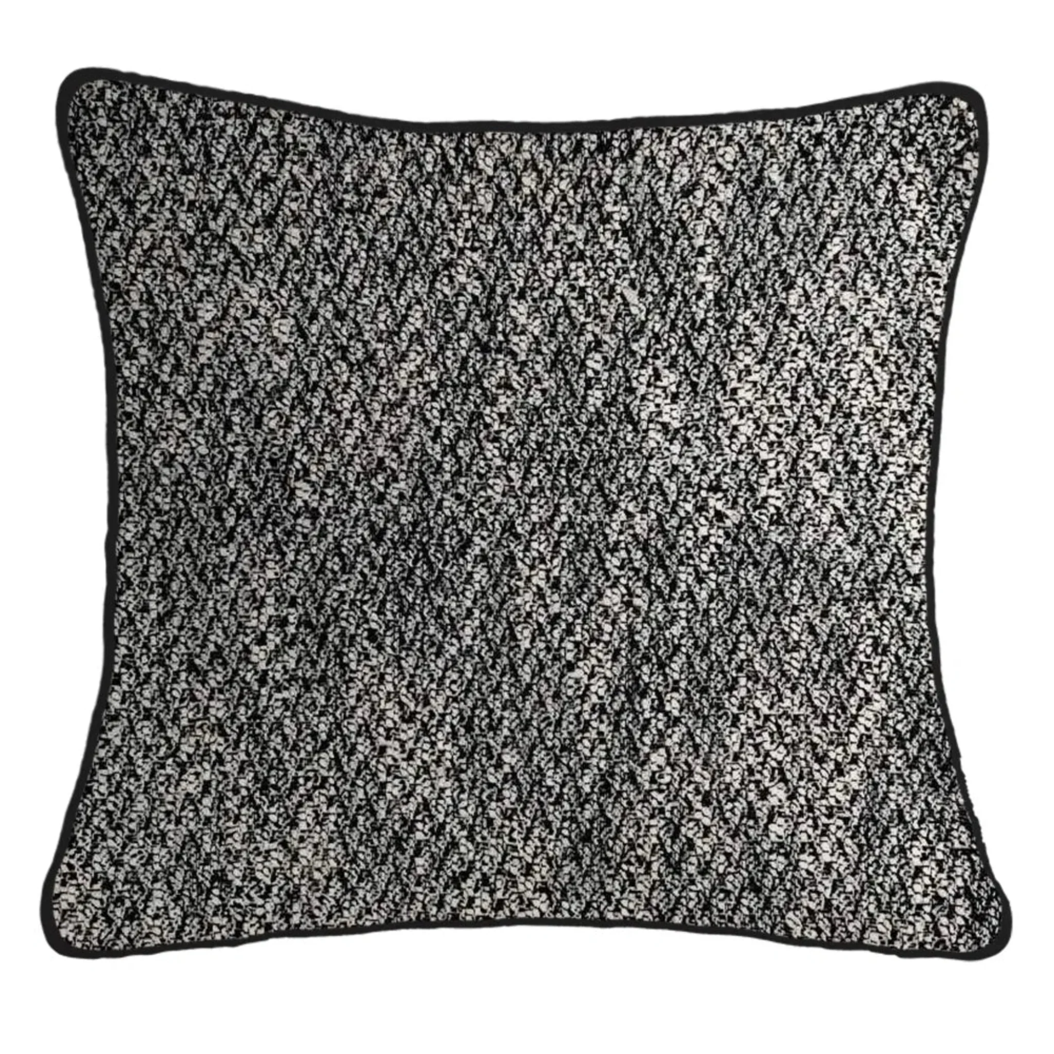Herringbone Black Cushion - Herringbone Black Cushion 56CM