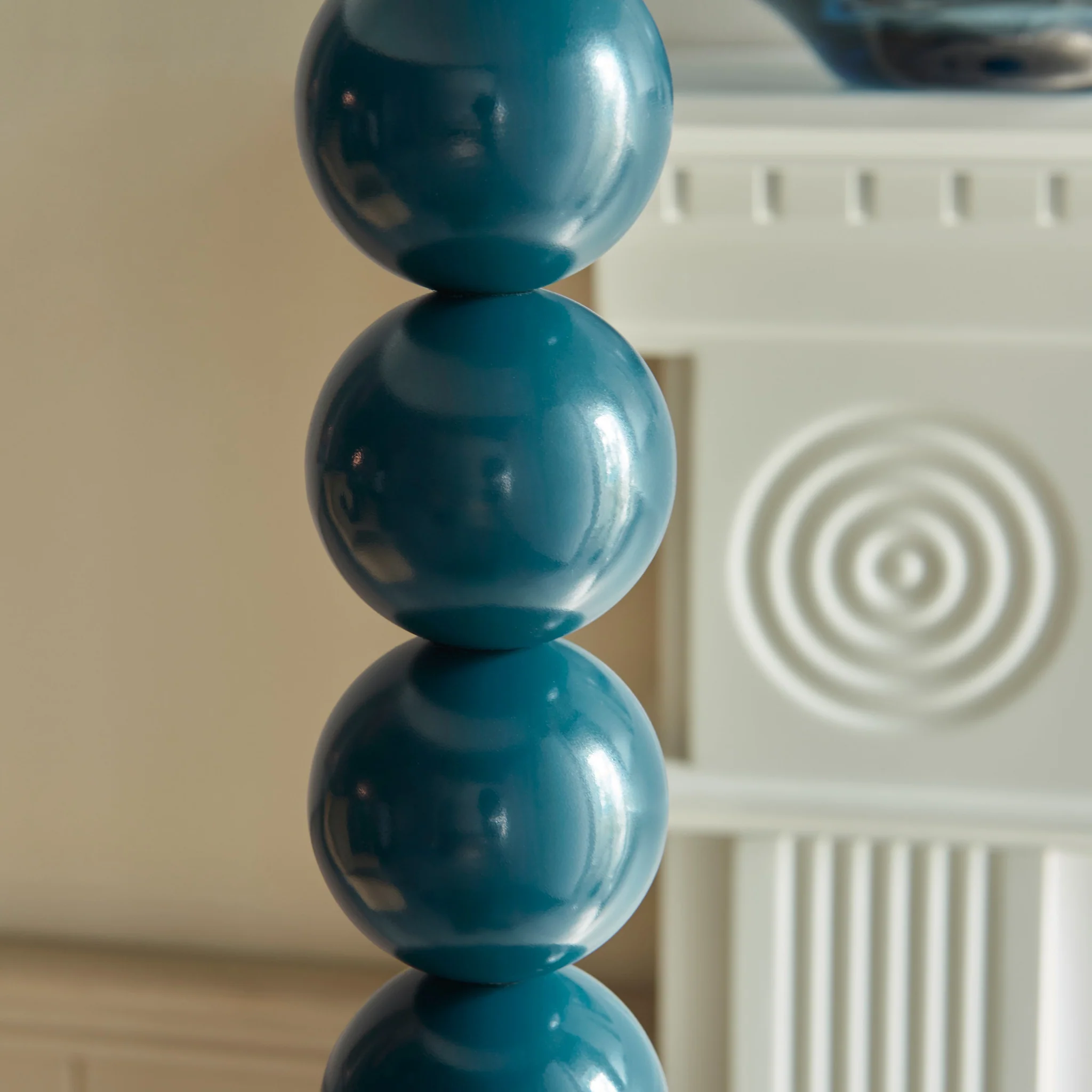 Higgledy Blue Floor Lamp Base - DHD Higgledy Floor Lamp Base Gloss Marlin Blue Paint - Image 3