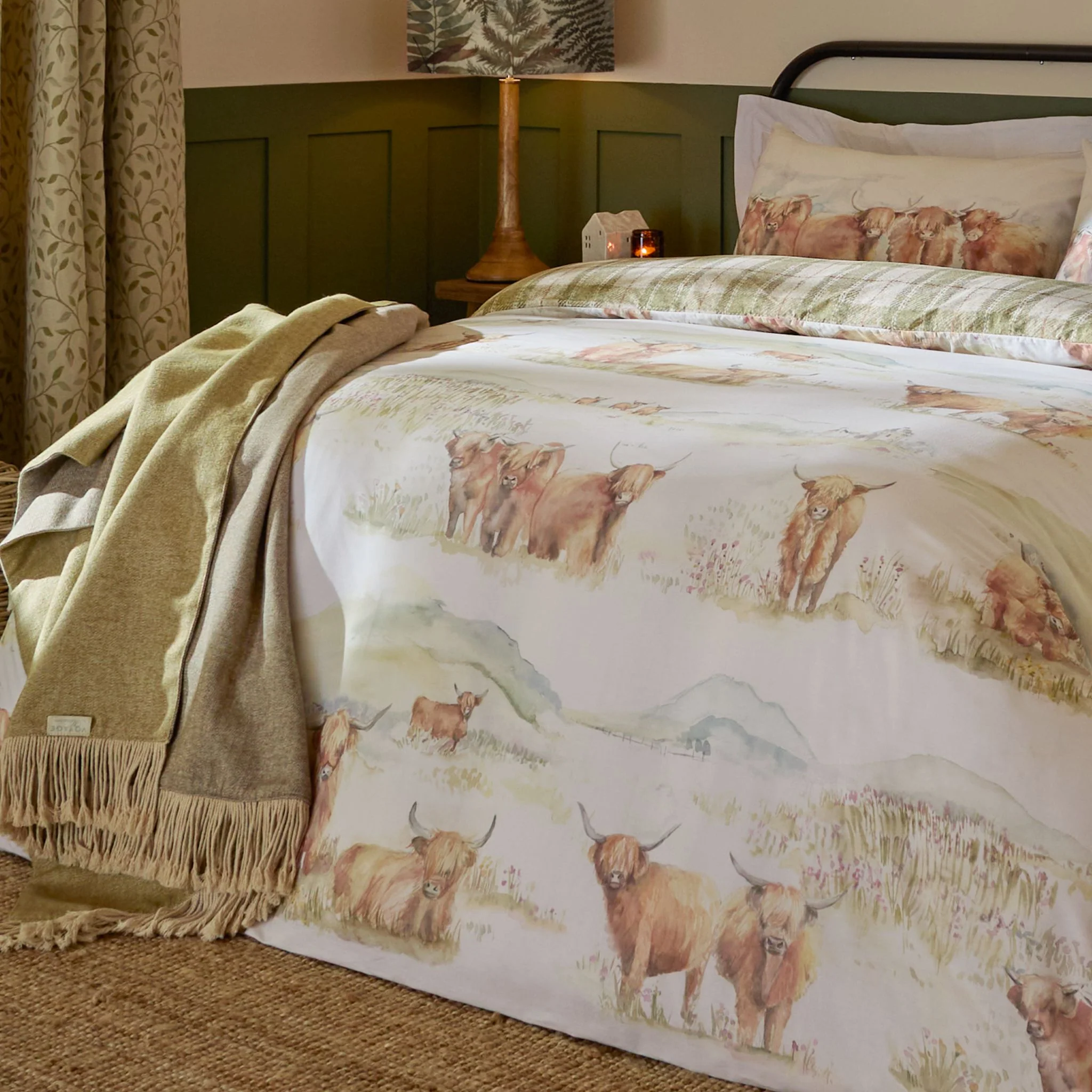 Voyage Highland Cattle Duvet Cover Set - Voyage Highland Cattle Double Duvet Set Multicolour - Image 4
