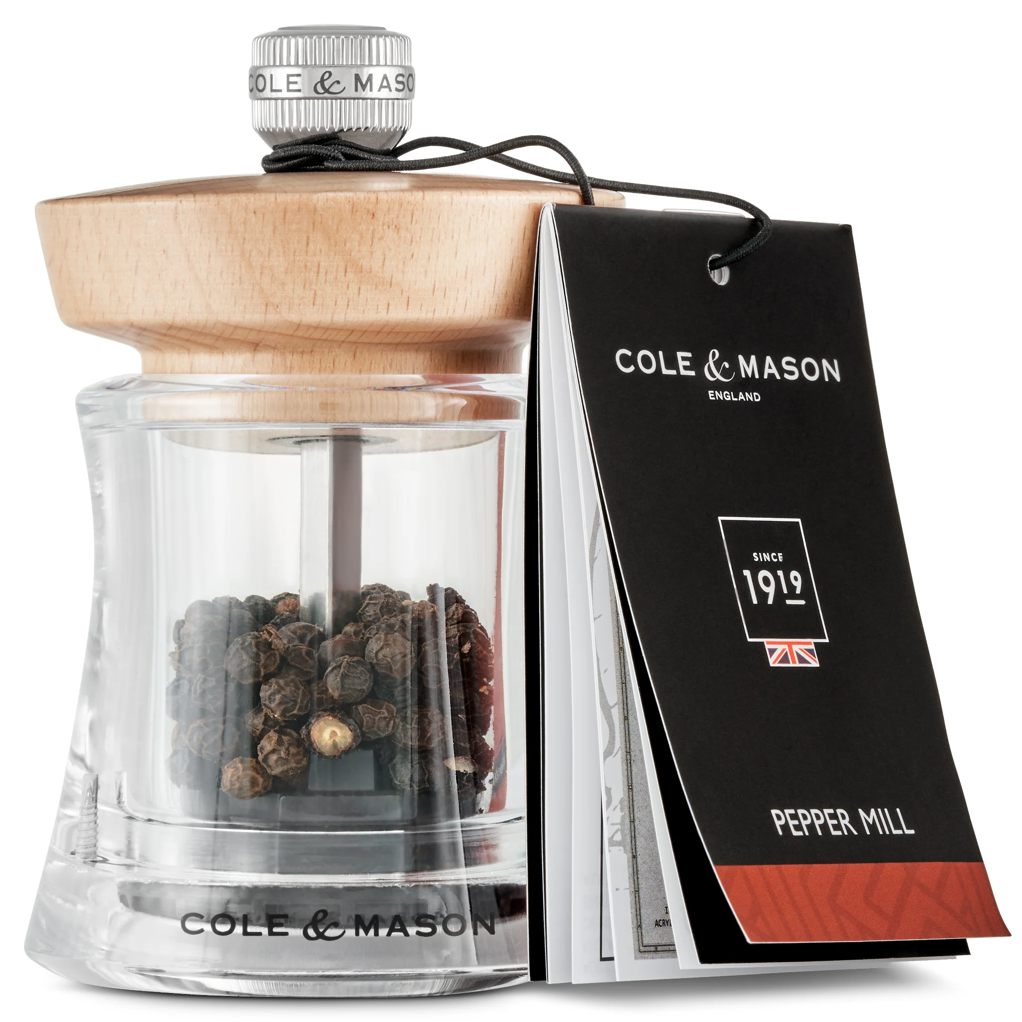Holborn Pepper Mill Acrylic Beech 9.5CM
