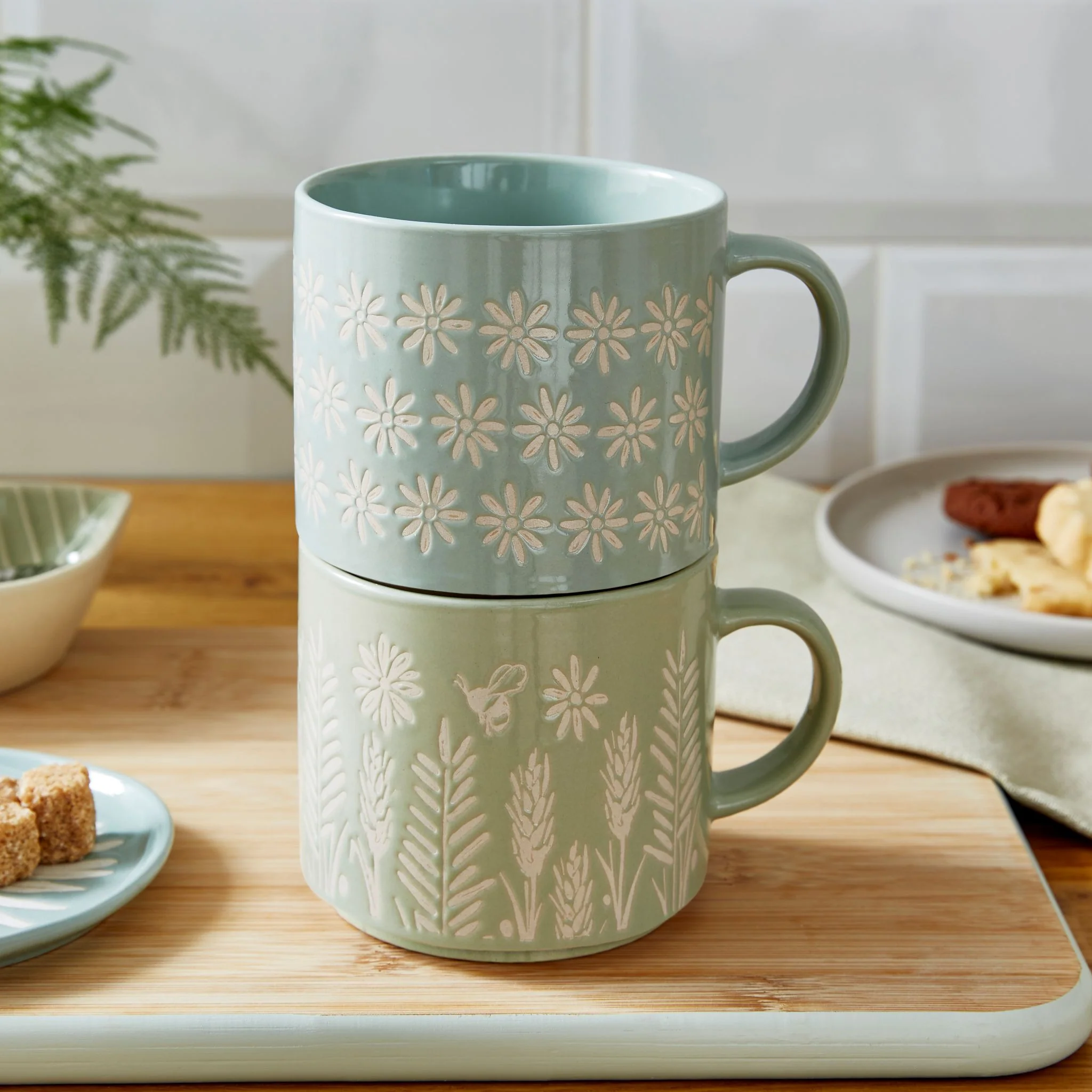 Homestead Stacking Mug Grey And Blue - Homestead Stacking Mug Grey/Blue