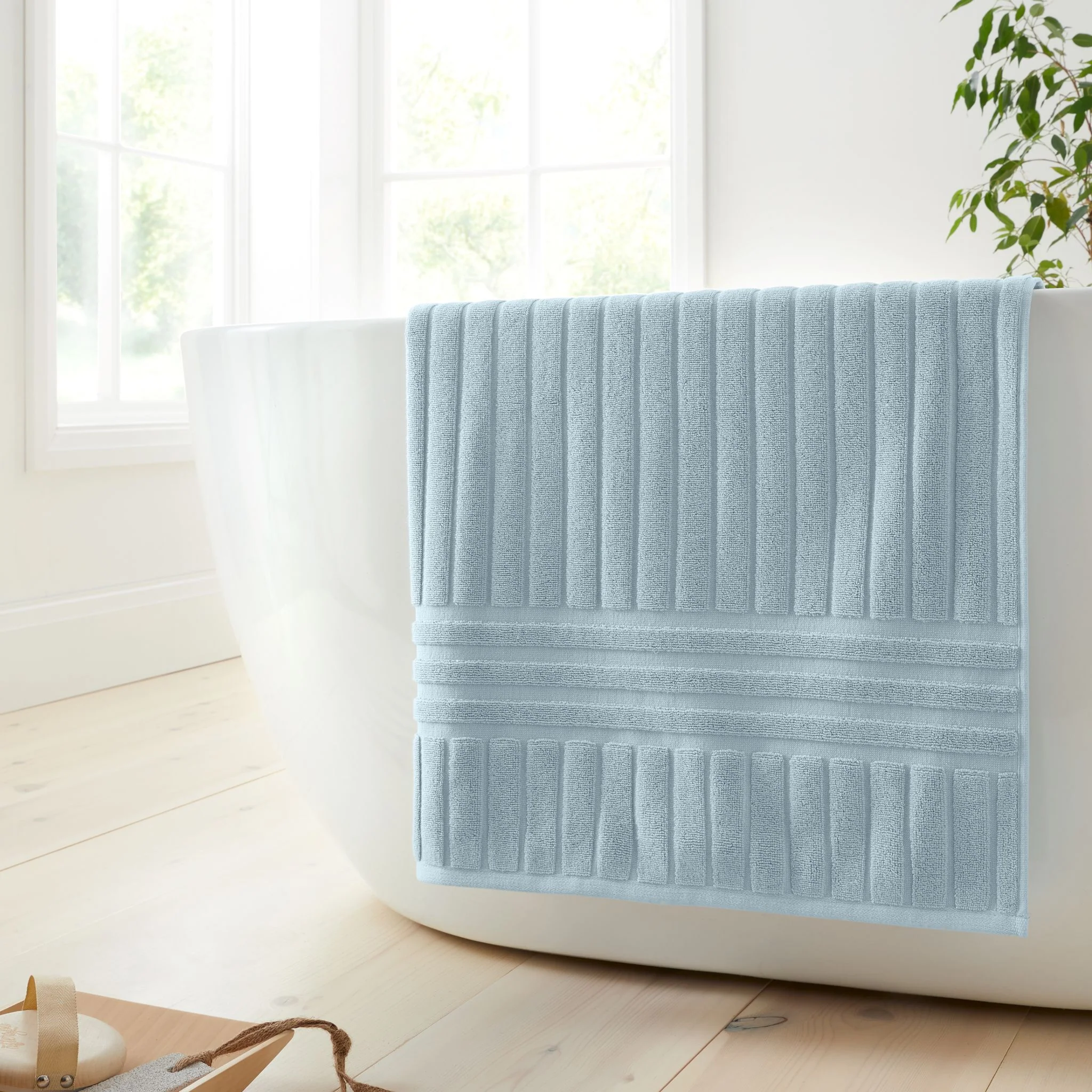 Bianca Hotel Towel Blue - Hotel Hand Towel Blue - Image 2