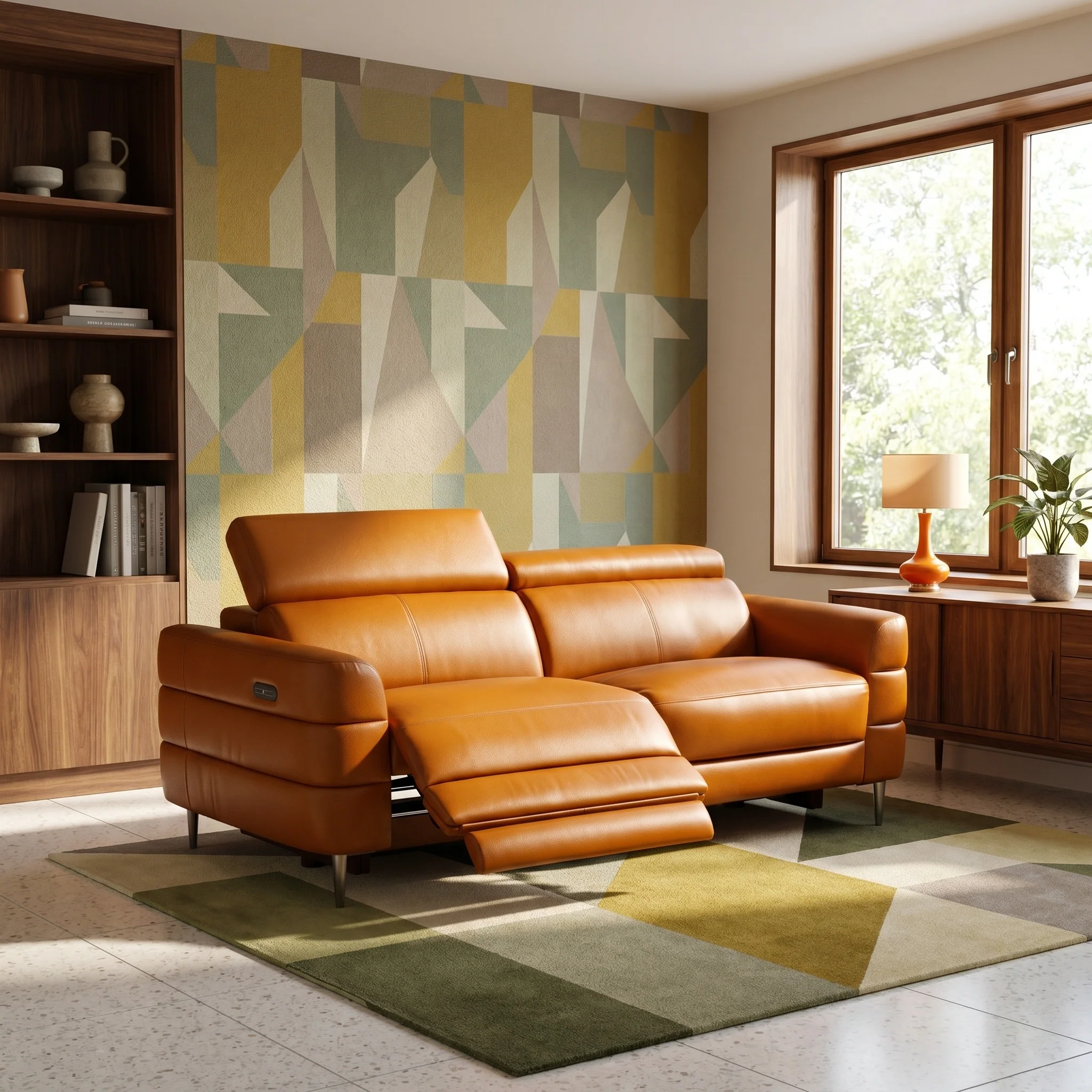 Hoy 3 Seater Recliner Sofa - 3 Str W/ 2 Power Recliner W/ 2 Power Headrest Fabric - Power with Power Headrest & USB - Image 2