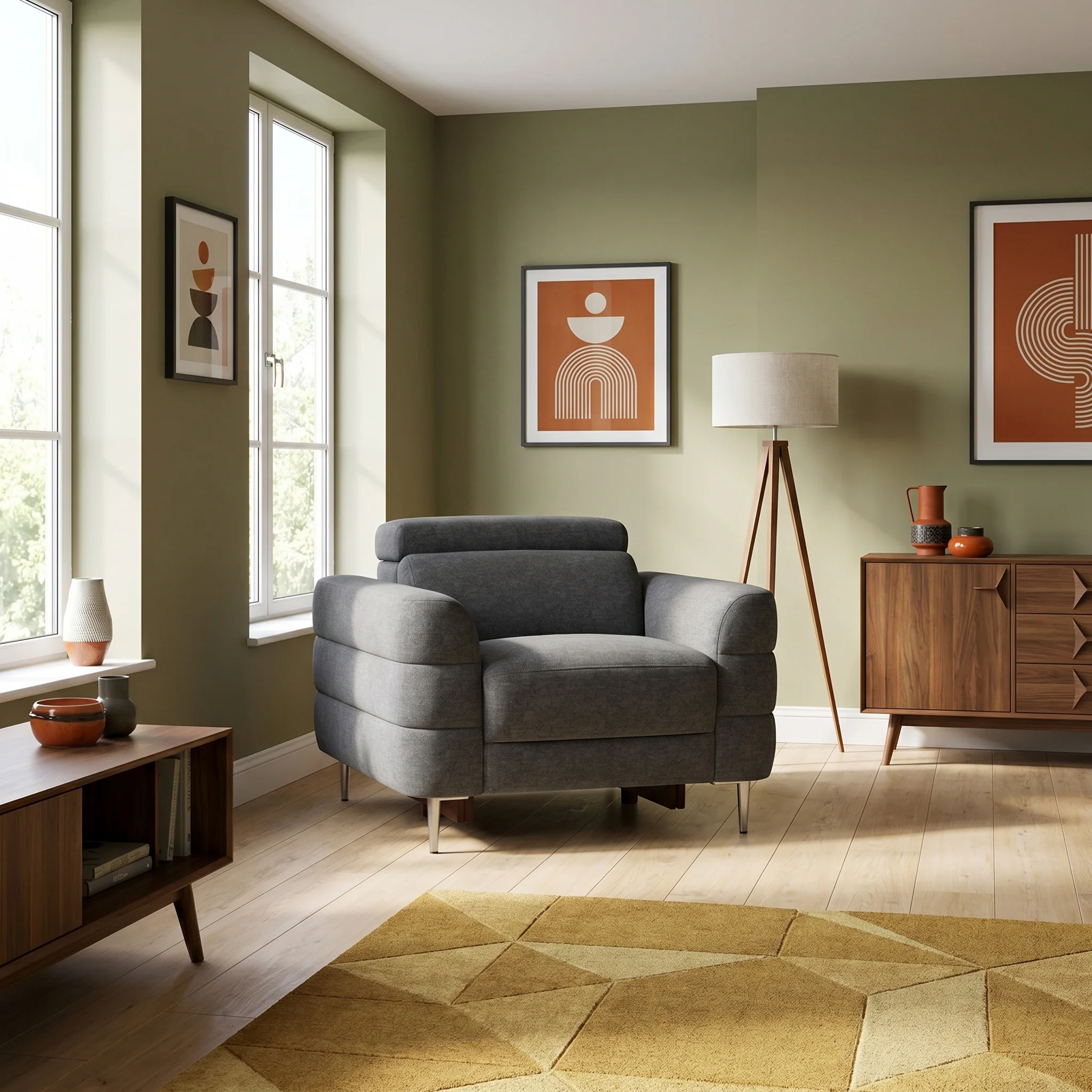 Hoy Armchair - Chair Static W/Manual Headrest Fabric - Image 2