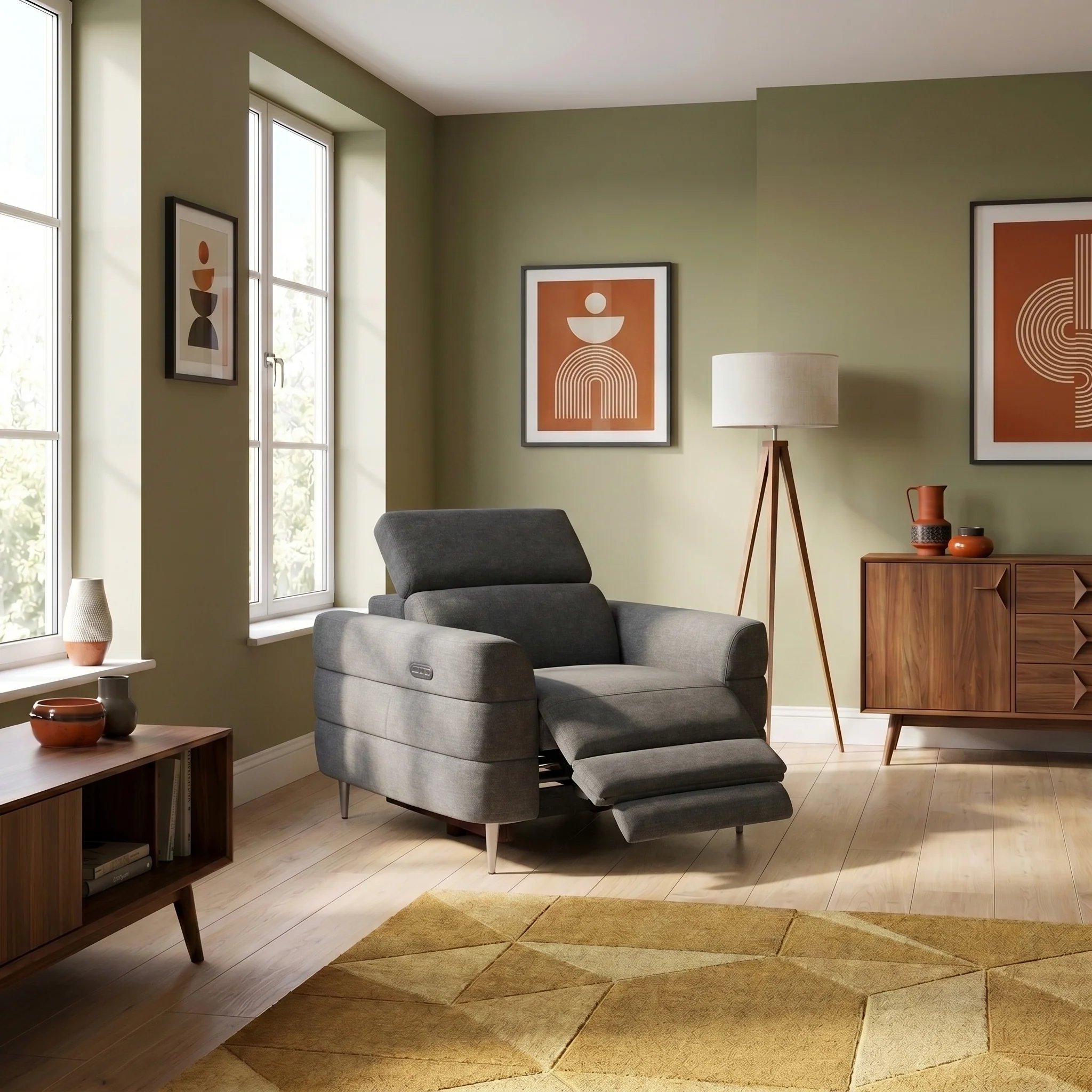 Hoy Recliner Armchair - Chair W/ Power Recliner W/ Manual Headrest Cat NL/O - Power with Manual Headrest - Image 2