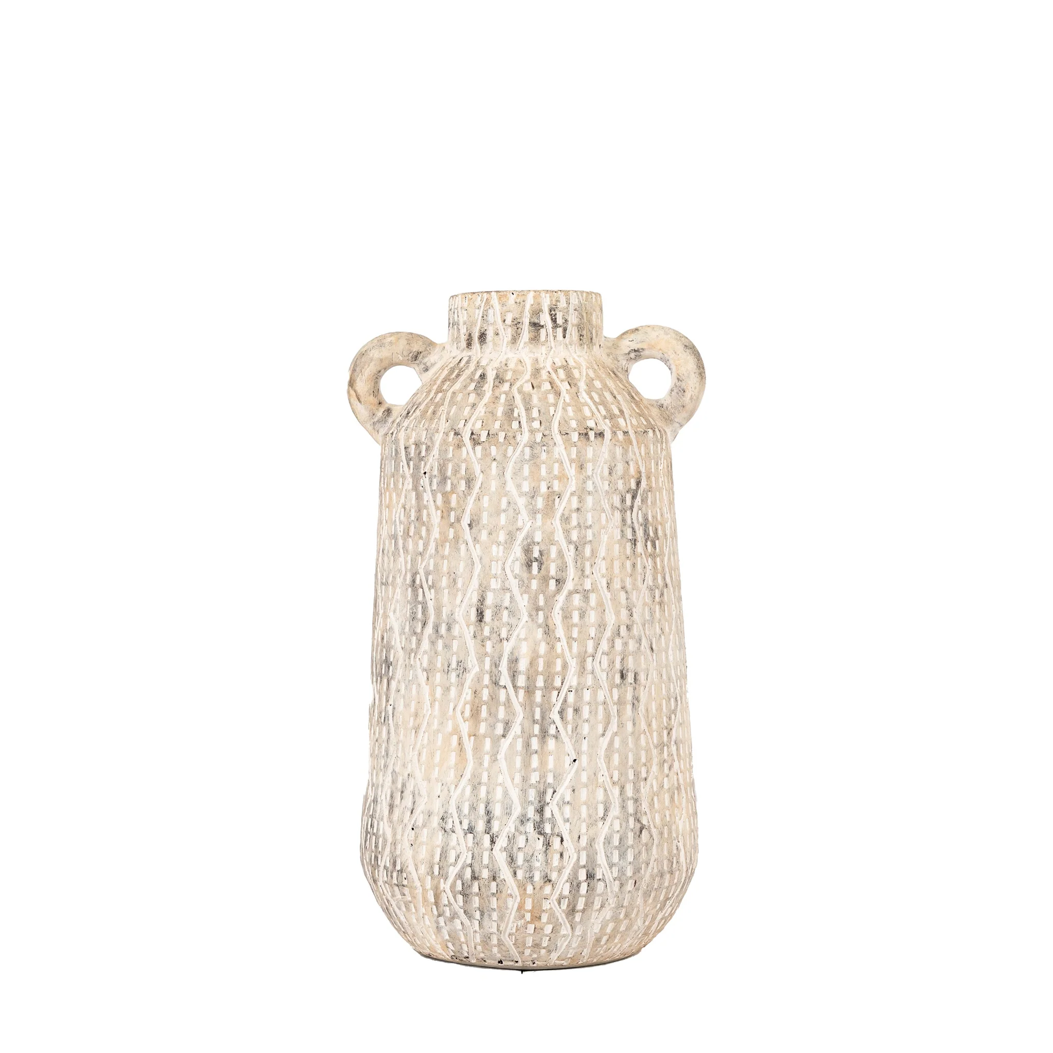 Ica White Medium Vase - Ica Vase Medium Earthy White - Image 2