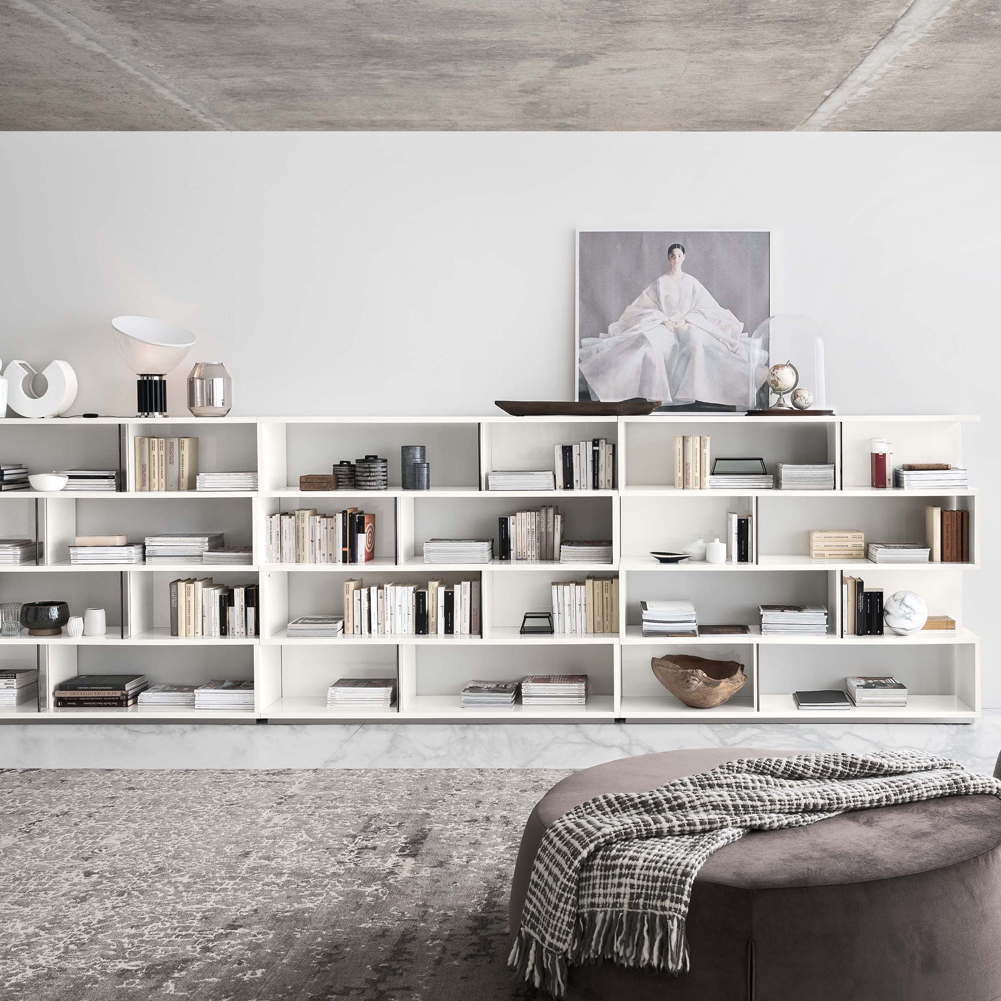 Imperia Bookcase - Bookcase White High Gloss - Image 5