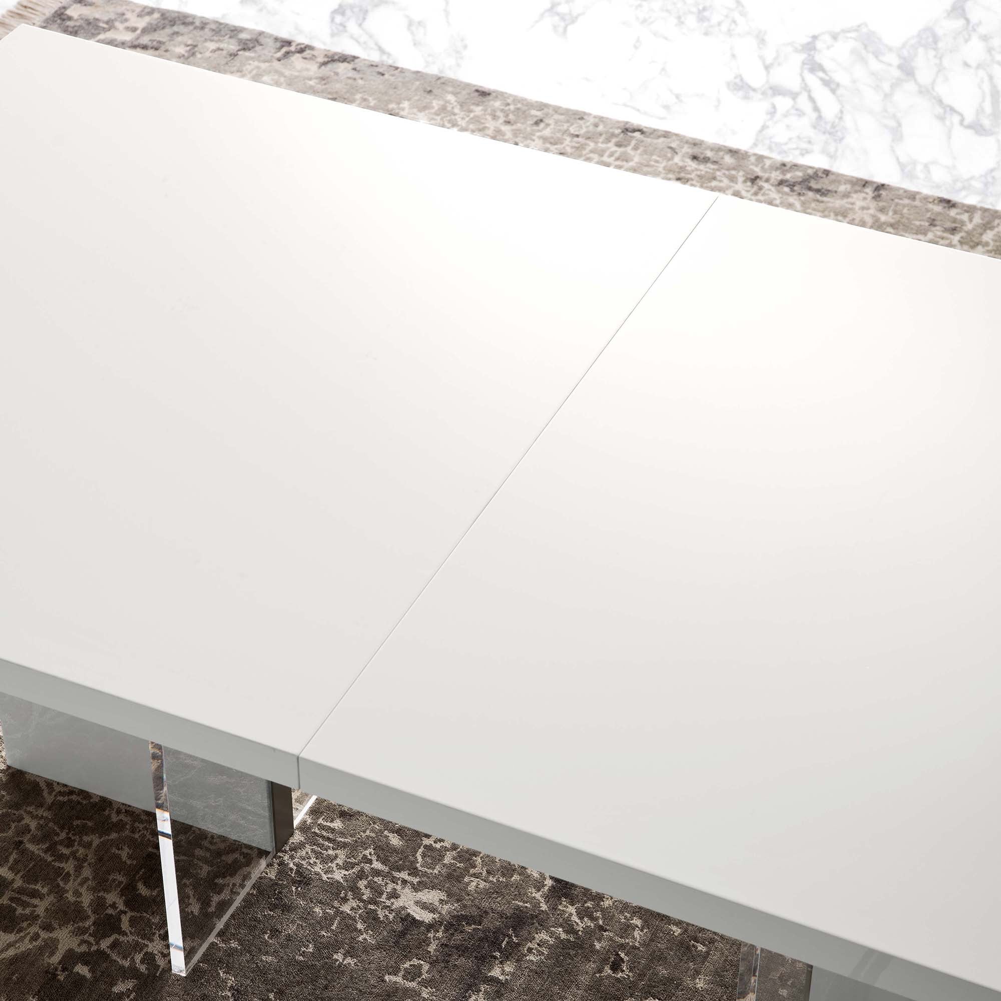 imperia Dining Table - Dining Table 160/210 x 95 cm White High Gloss - Image 3