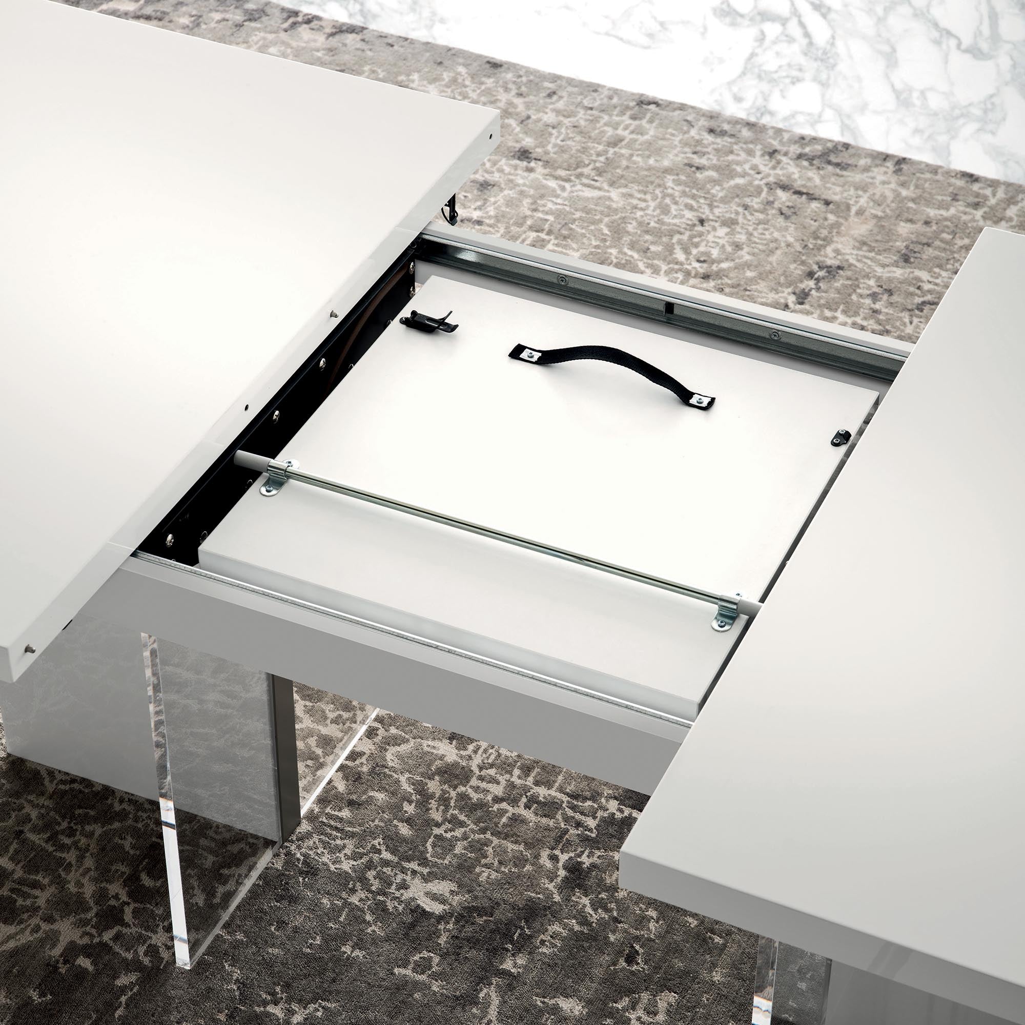 imperia Dining Table - Dining Table 160/210 x 95 cm White High Gloss - Image 4