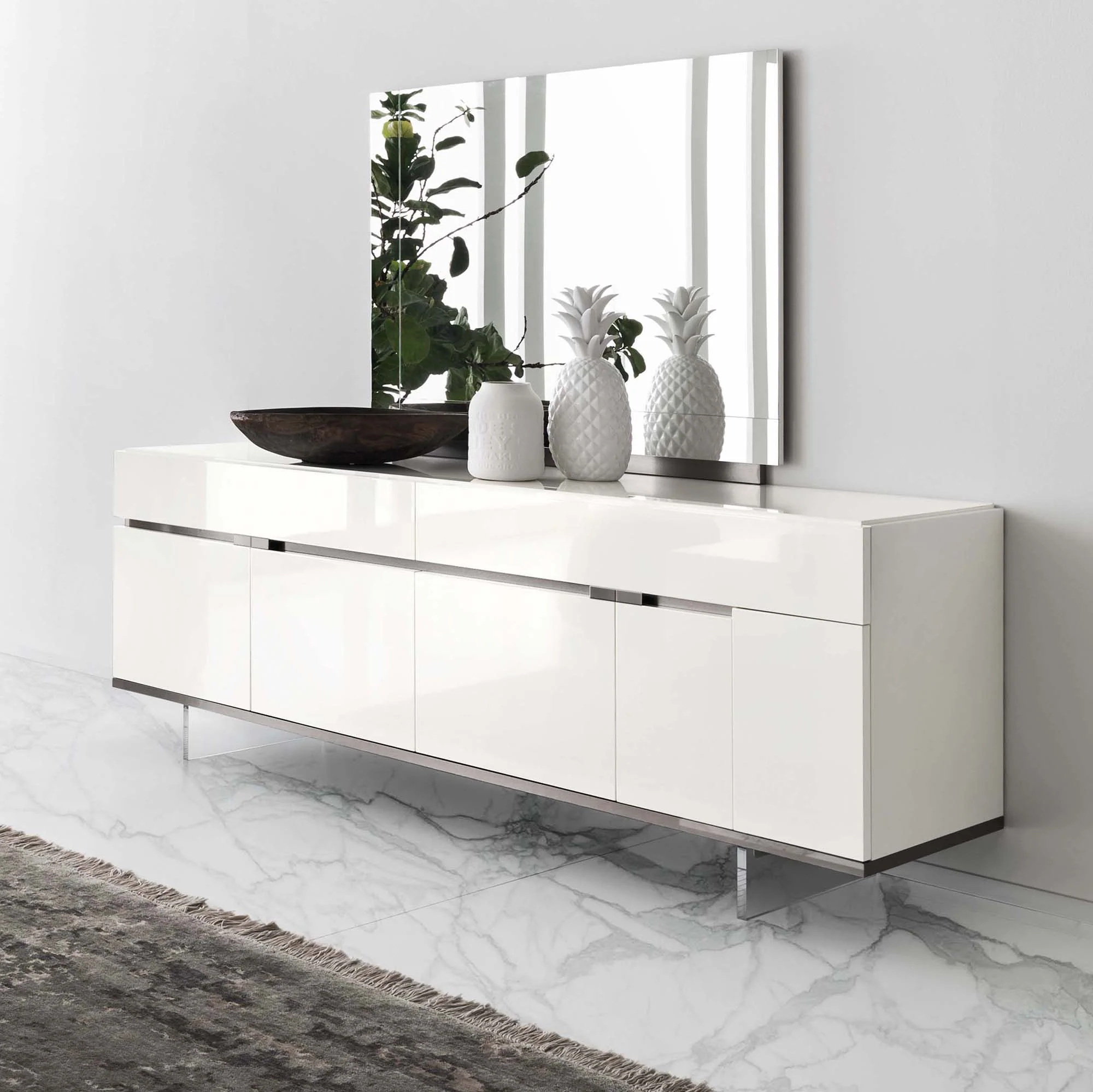 Imperia Mirror - Mirror for Buffet / Dresser White High Gloss - Image 2