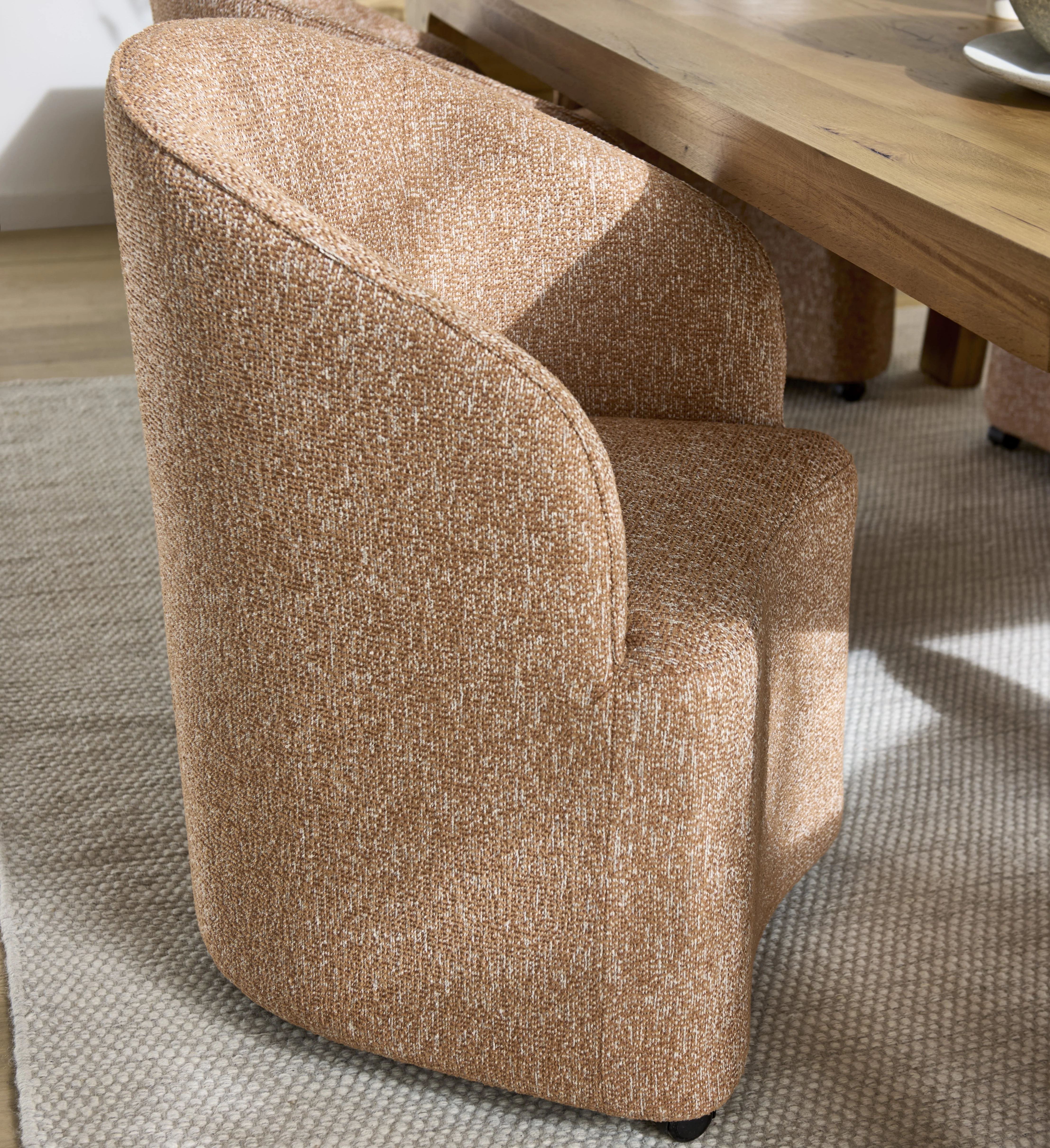 Iris Roller Dining Chair - Roller Chair Rust
