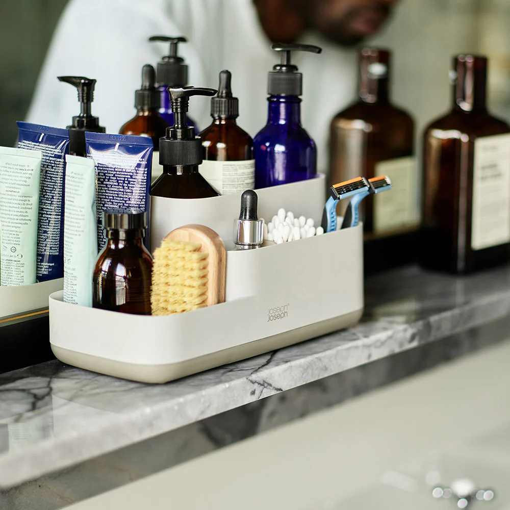Joseph Joseph Bathroom Cream Bathroom Caddy - EasyStore Bathroom Caddy Ecru