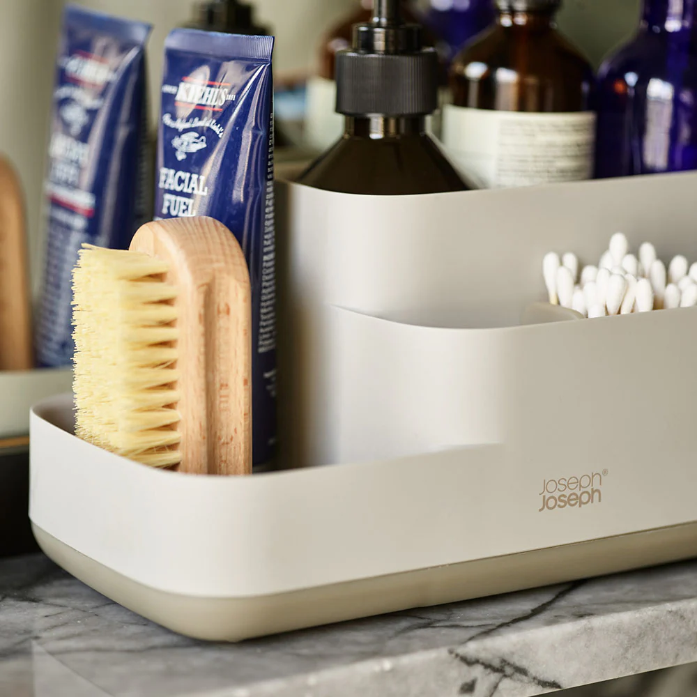 Joseph Joseph Bathroom Cream Bathroom Caddy - EasyStore Bathroom Caddy Ecru - Image 3