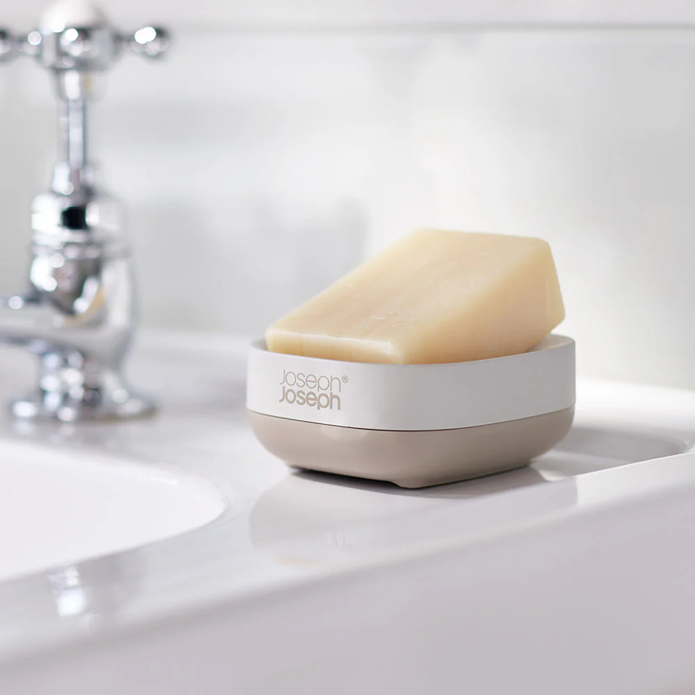 Joseph Joseph Bathroom Cream Soap Dish - Slim Soap Dish Ecru