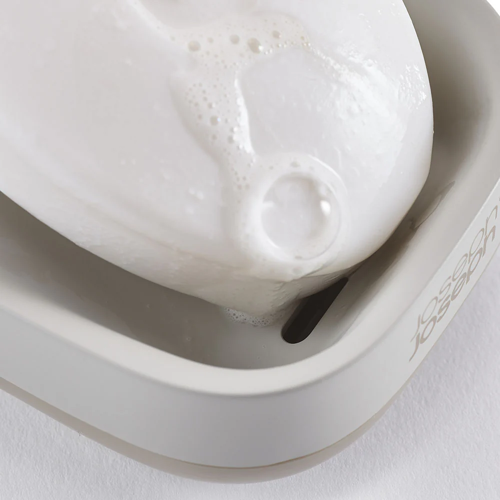 Joseph Joseph Bathroom Cream Soap Dish - Slim Soap Dish Ecru - Image 3