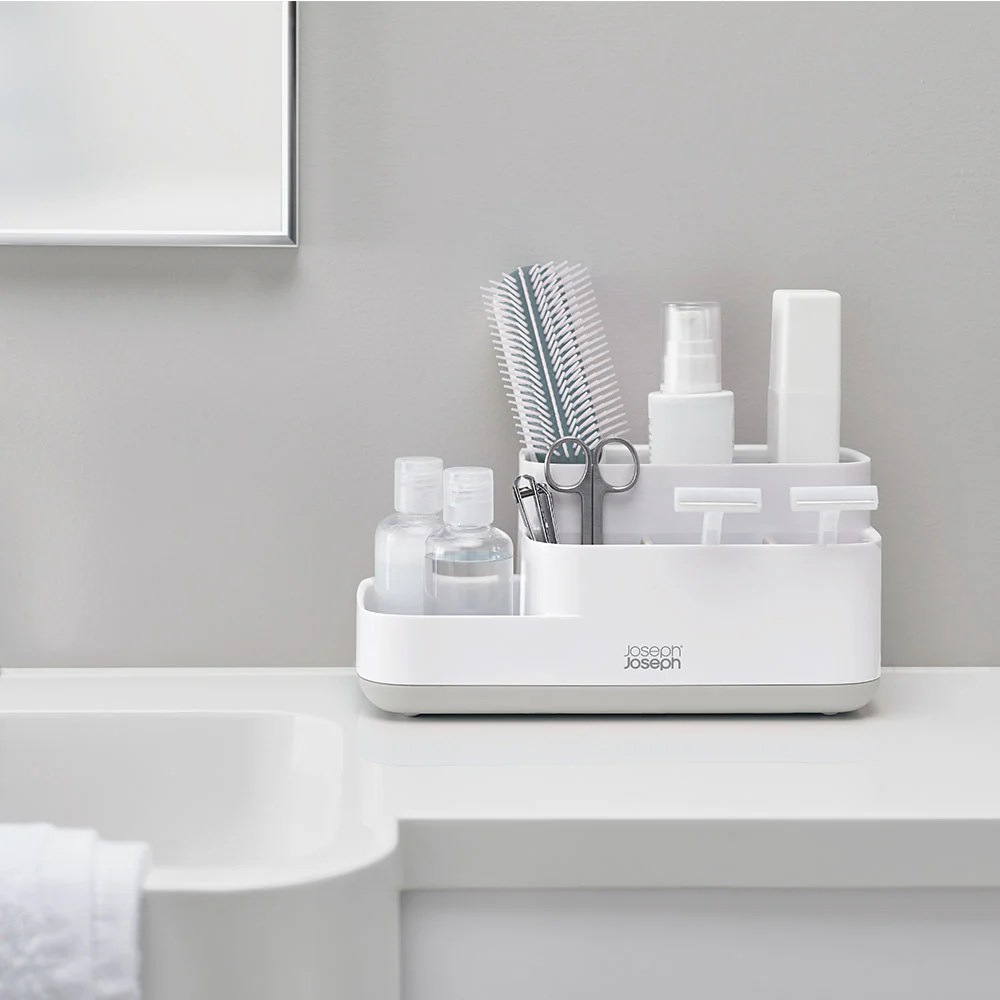 Joseph Joseph Bathroom Grey Caddy - Easy Store Bathroom Caddy White & Grey
