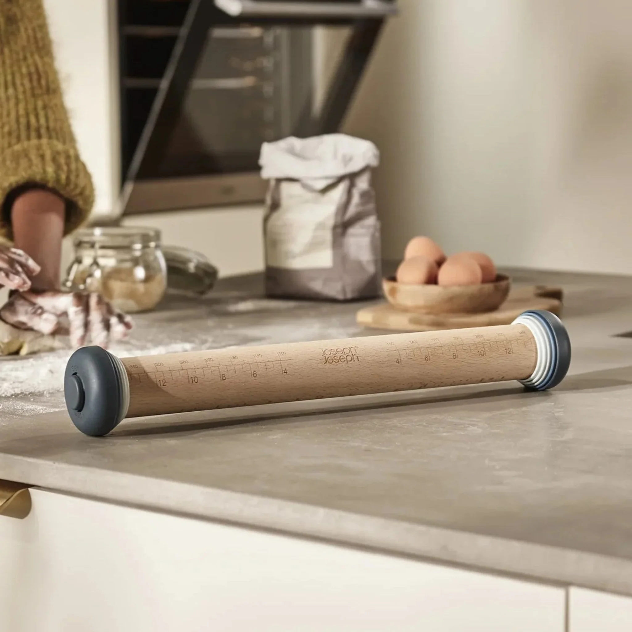 Joseph Joseph Blue Precision Rolling Pin - Precision Rolling Pin Sky